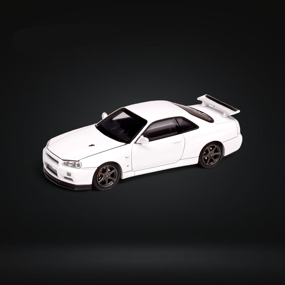 Nissan Skyline GT-R R34 Z-Tune Pearl White 1:64 by MOTORHELIX