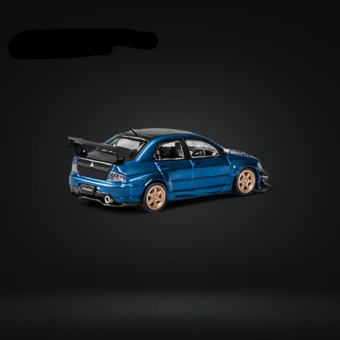 Mitsubishi Lancer Evo IX 9 Metallic Blue With Carbon Hood 1:64 CM64-EVOIX-10CR by CM Model - 3