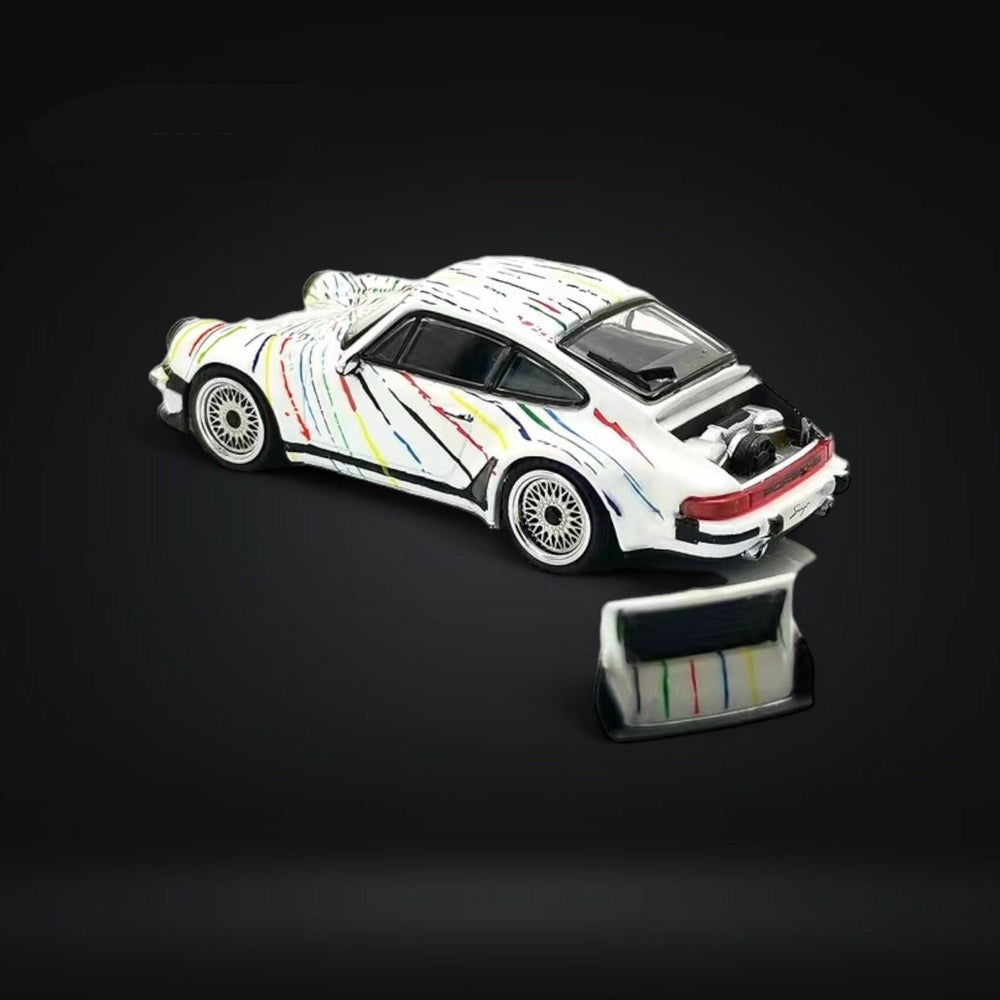 Porsche 930 Singer Turbo GFS Festival SJ87 1:64 by Rhino Model X Ghost Player Open Engine View