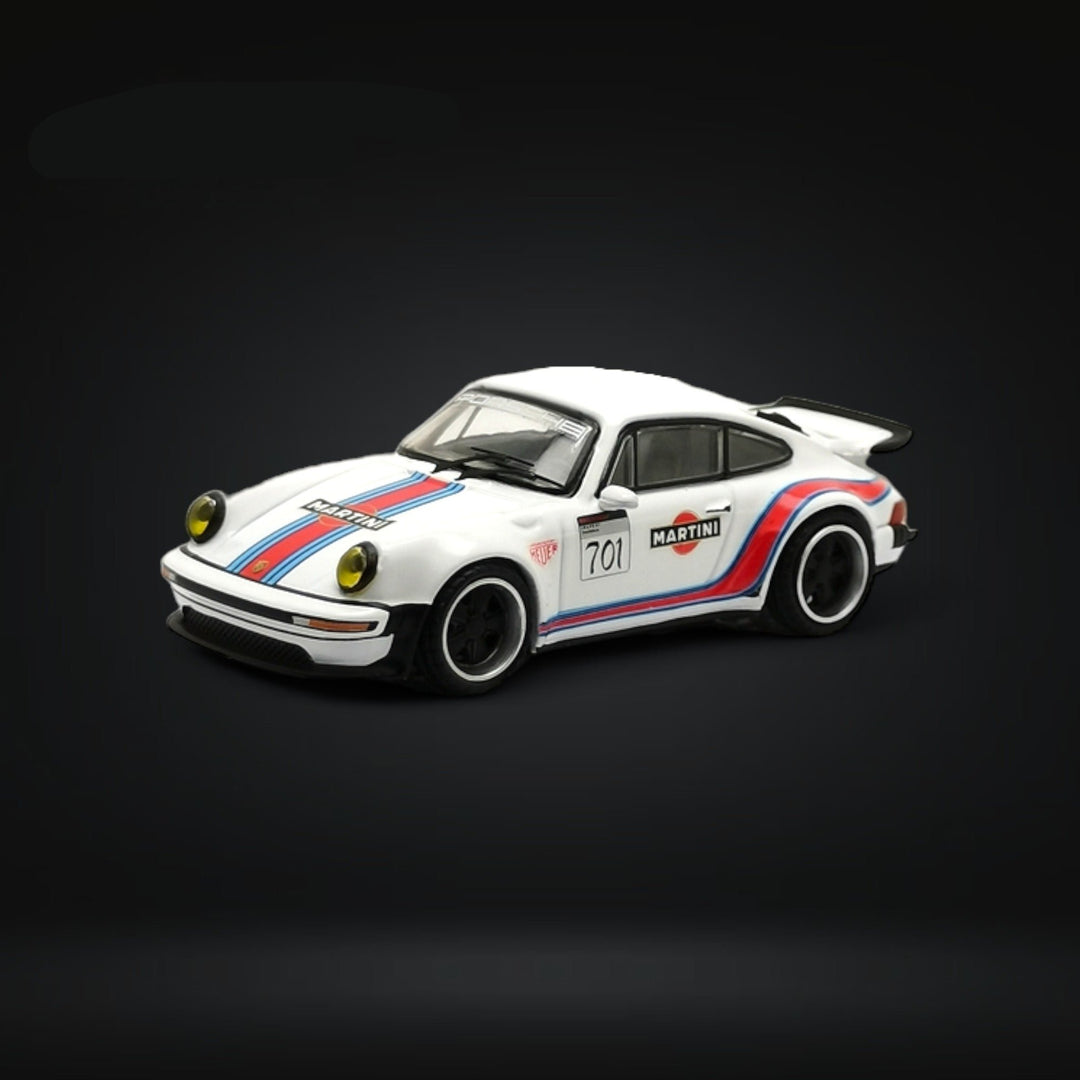 Porsche 930 Singer Turbo Study Martini Livery 1:64 by Rhino Model X Ghost Player