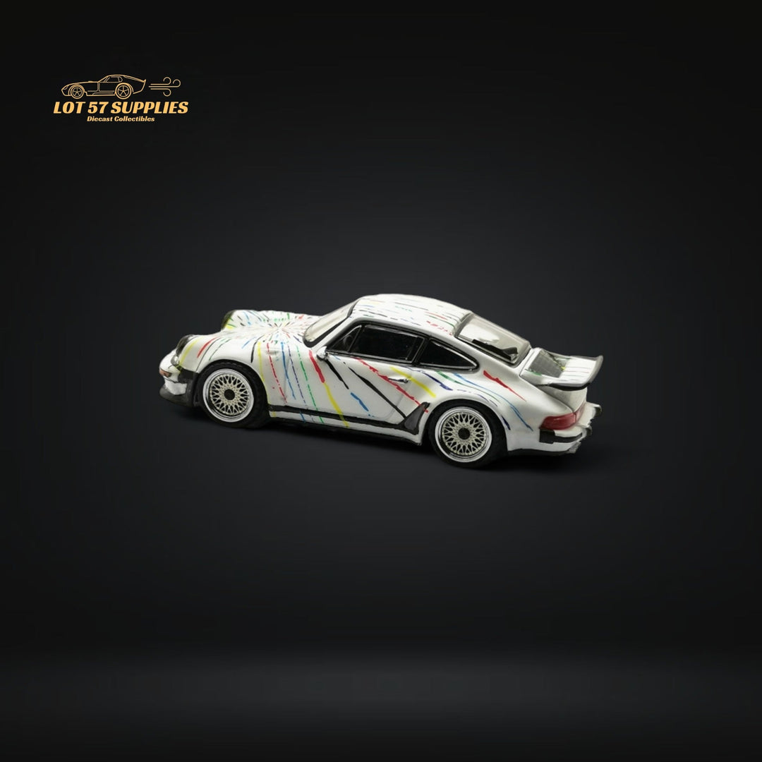 Porsche 930 Singer Turbo GFS Festival SJ87 1:64 by Rhino Model X Ghost Player Angled Driver Side View