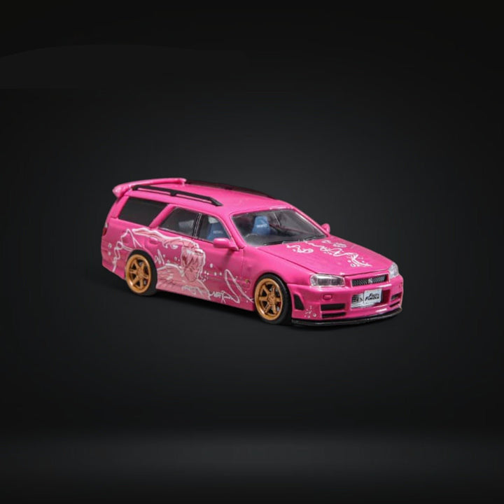 Nissan Stagea R34 Wagon FNF Pink 1:64 by Zoom