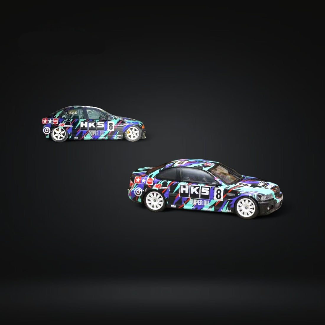 BMW E46 M3 HKS Livery 1:64 Diecast by SW Double Views