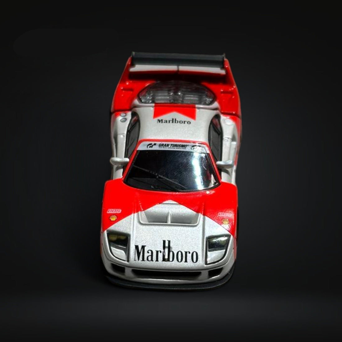 Ferrari F40 LM Marlboro Red White Livery 1:64 by Stance Hunters x Car Heaven Front View