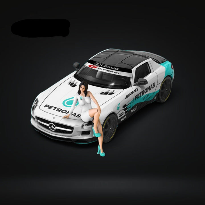 Mercedes Benz SLS Petronas Livery Figure Version 1:64 TM643319-1 by TimeMicro