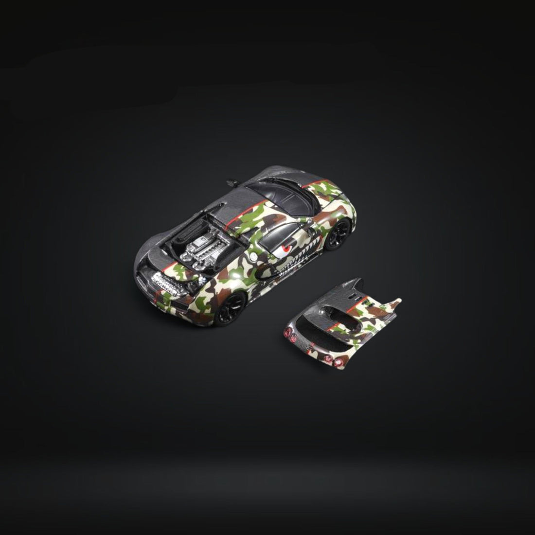 Bugatti Veyron in Semi-Camouflage Livery Diecast 1:64 by Mortal 4