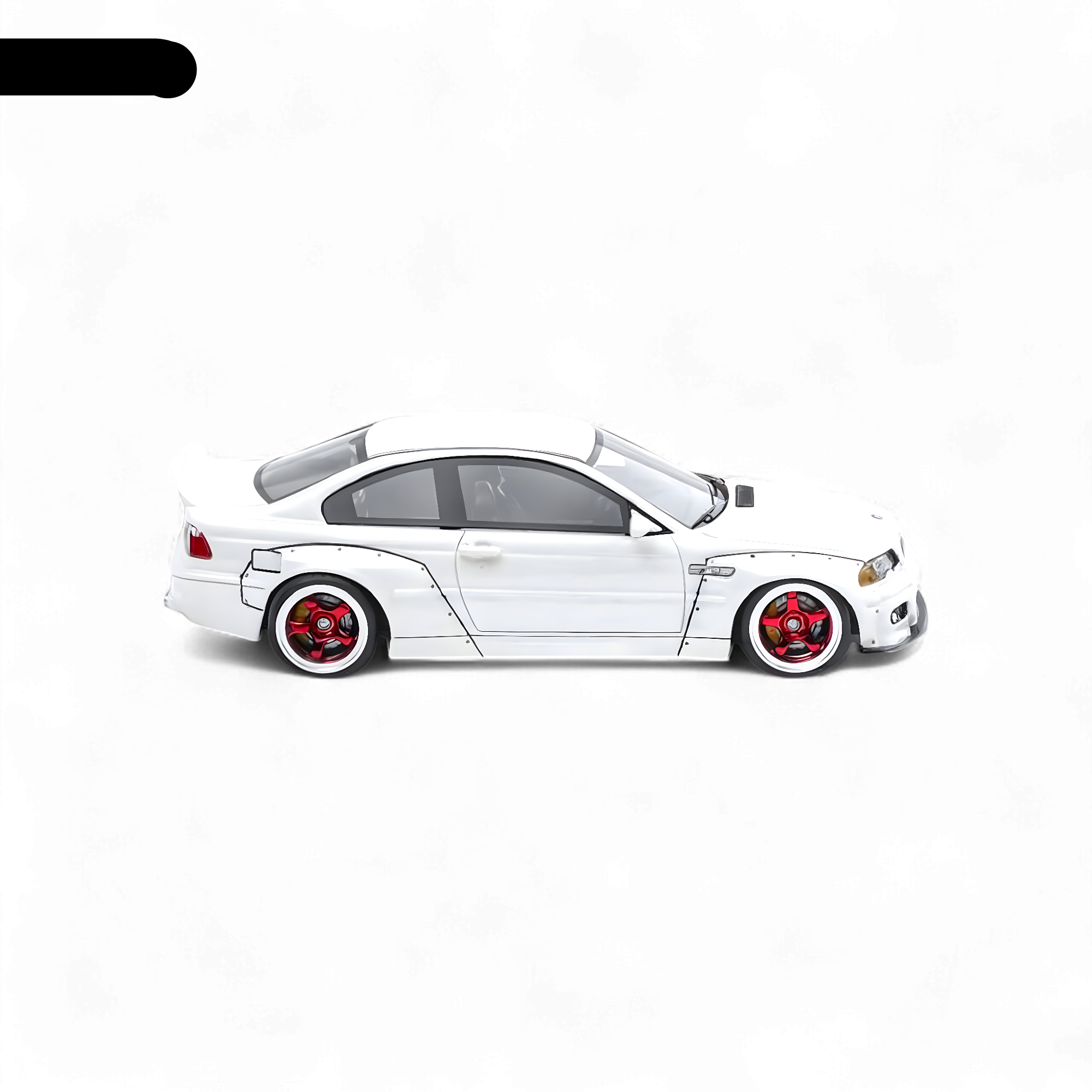 BMW M3 E46 Widebody Pandem in Pearlescent White Resin 1:64 by FLAME 2