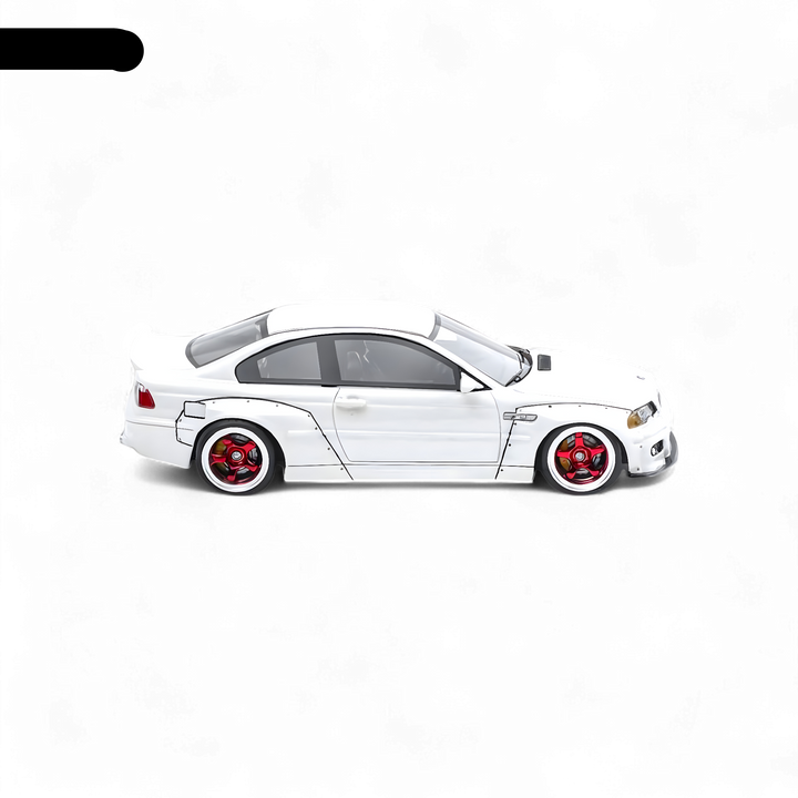 BMW M3 E46 Widebody Pandem in Pearlescent White Resin 1:64 by FLAME 2