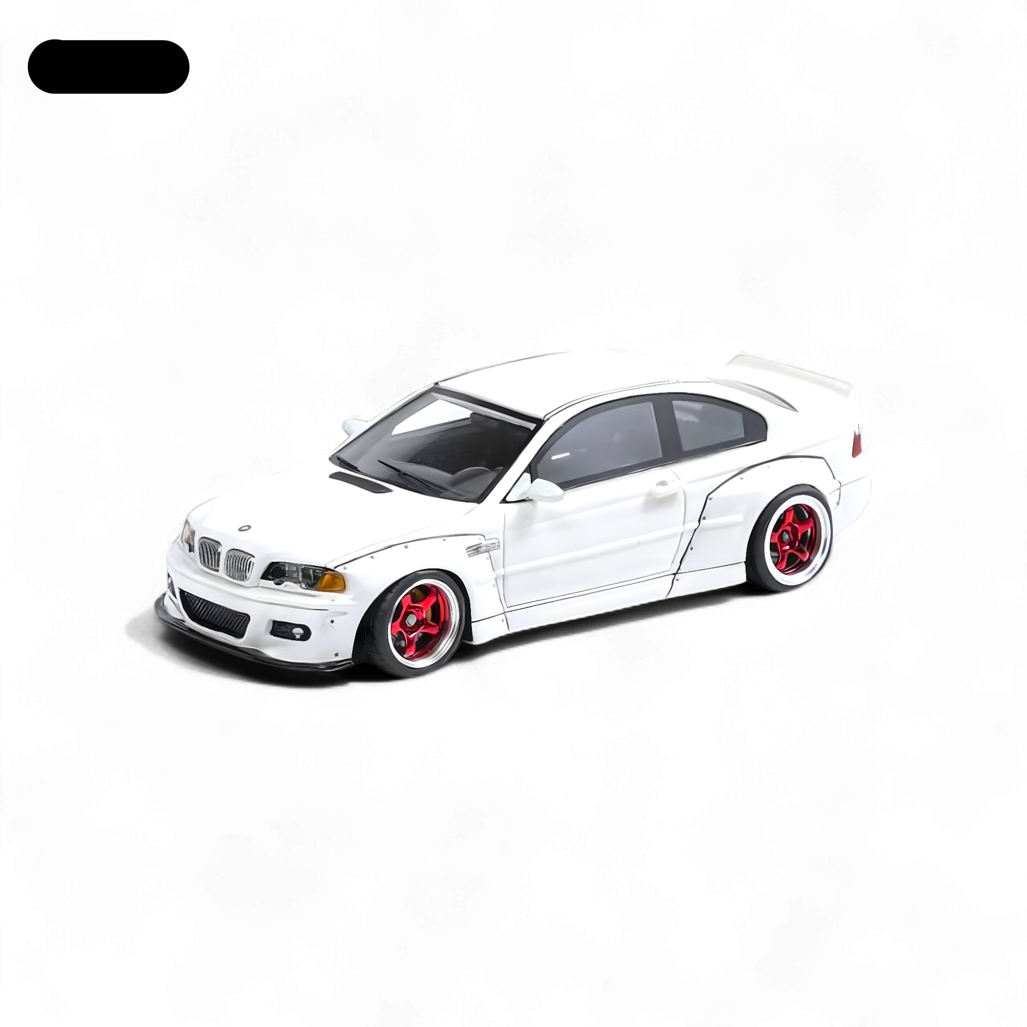 BMW M3 E46 Widebody Pandem in Pearlescent White Resin 1:64 by FLAME