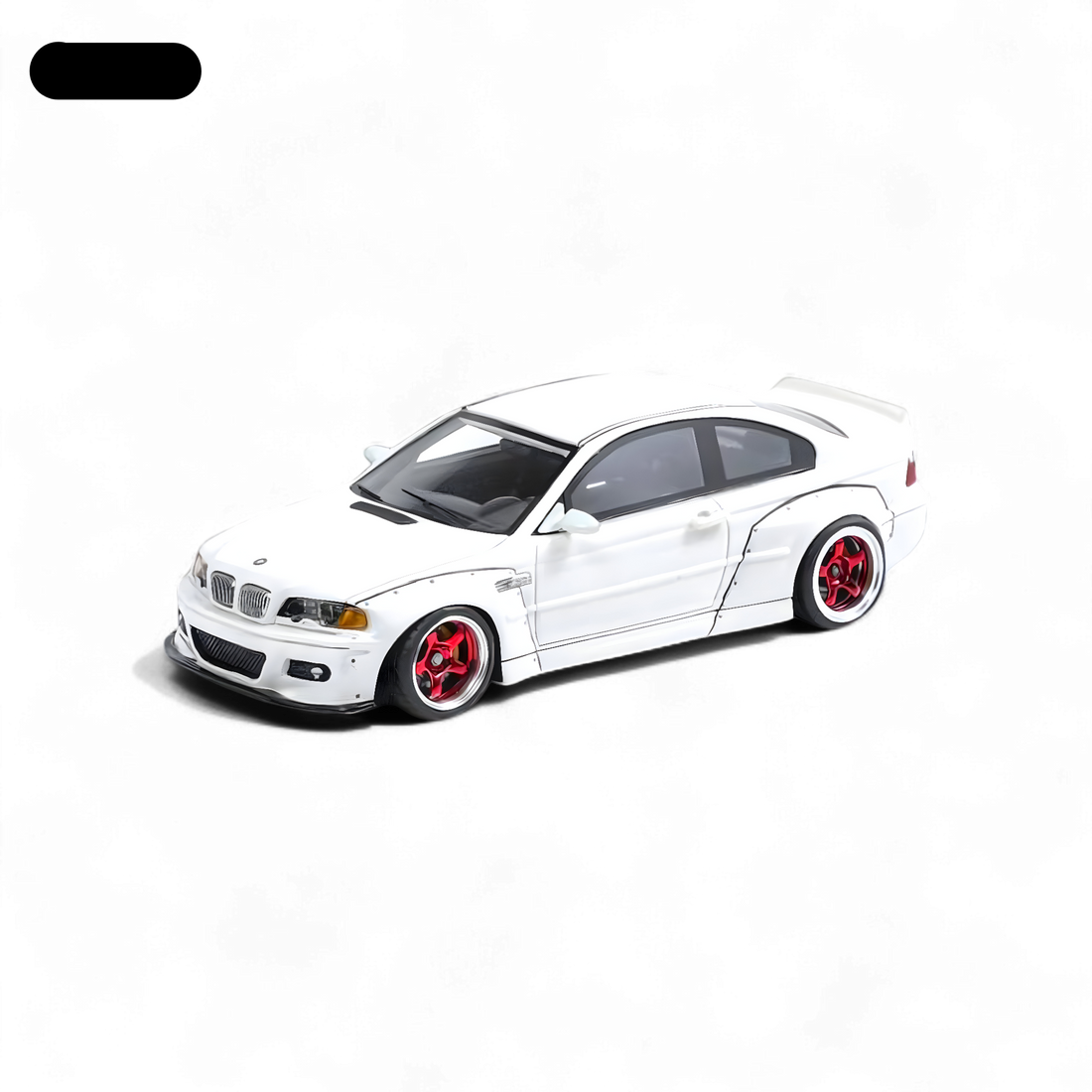 BMW M3 E46 Widebody Pandem in Pearlescent White Resin 1:64 by FLAME