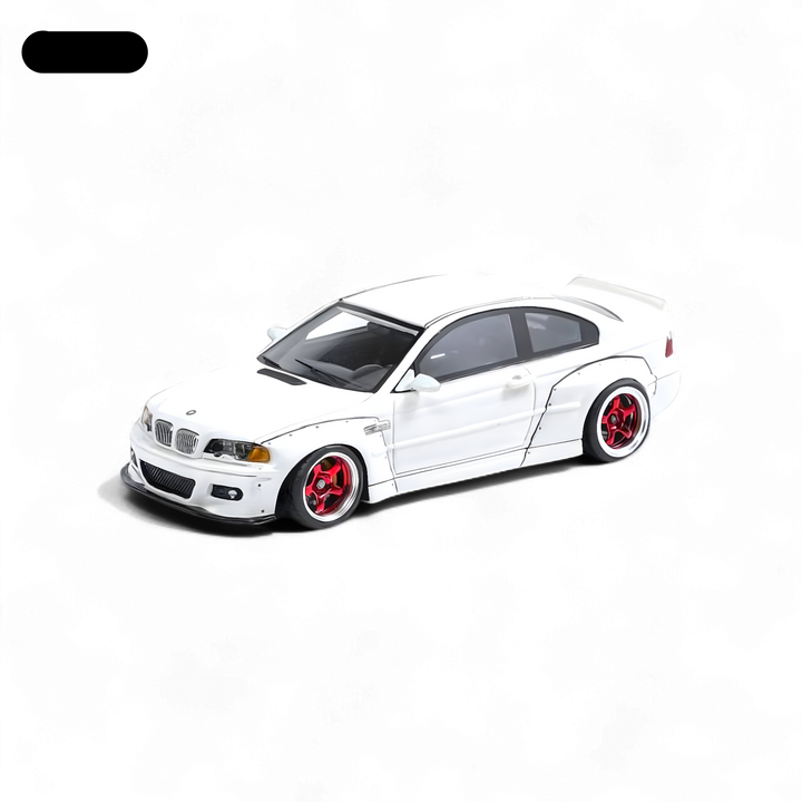 BMW M3 E46 Widebody Pandem in Pearlescent White Resin 1:64 by FLAME