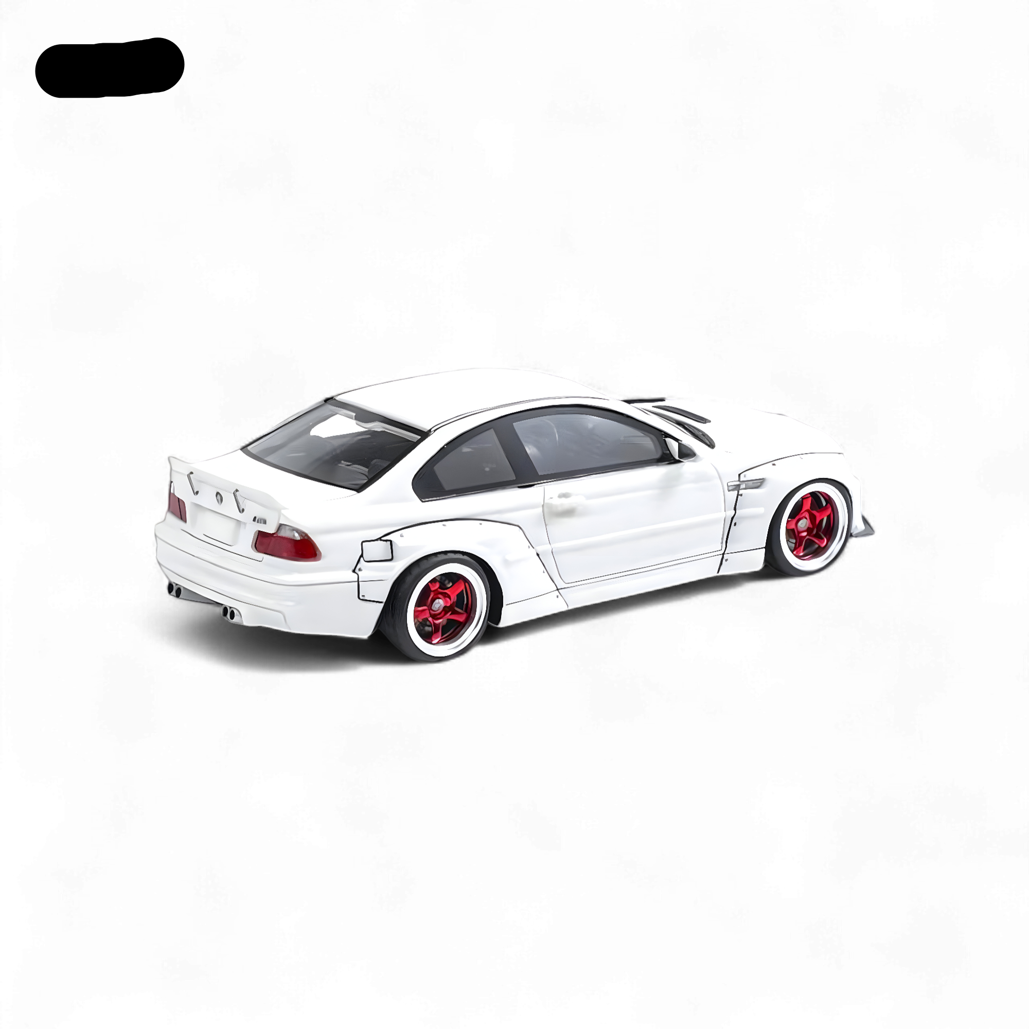 BMW M3 E46 Widebody Pandem in Pearlescent White Resin 1:64 by FLAME 3