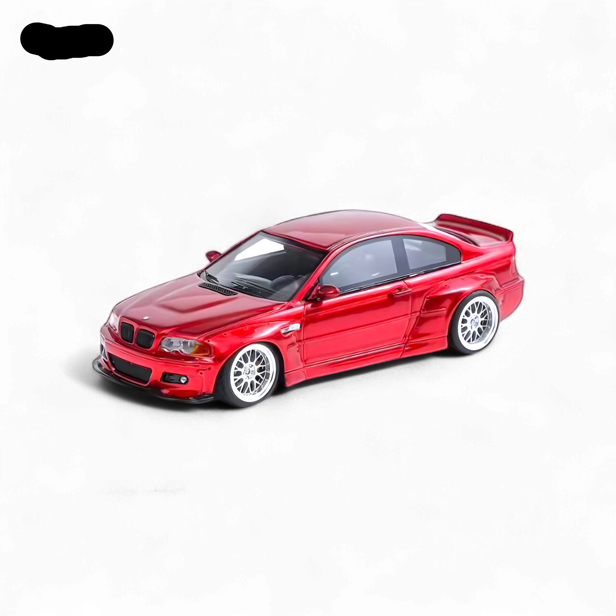 BMW M3 E46 Widebody Pandem in Metallic Red Resin 1:64 by FLAME