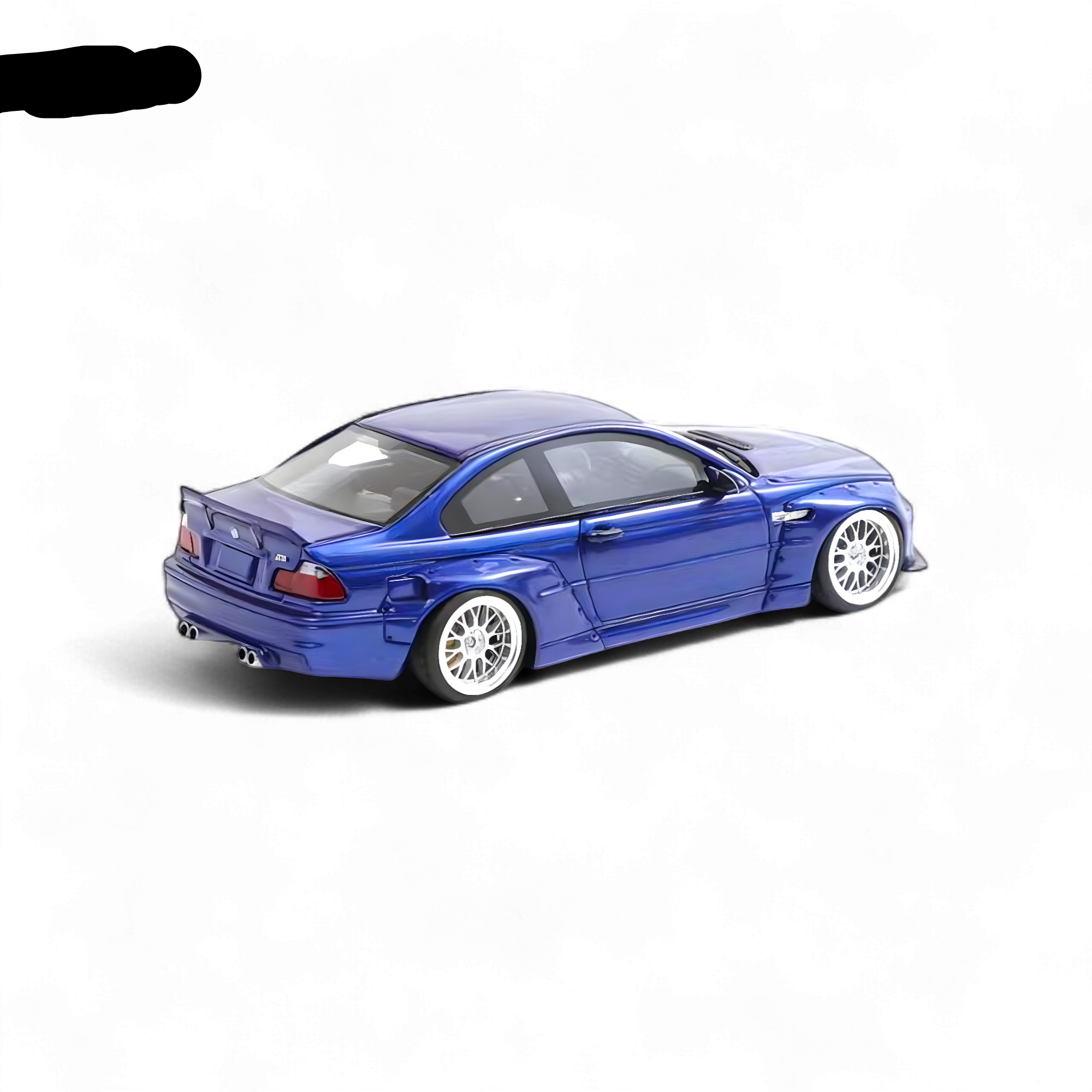 BMW M3 E46 Widebody Pandem in Metallic Blue Resin 1:64 by FLAME 2