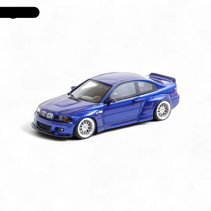 BMW M3 E46 Widebody Pandem in Metallic Blue Resin 1:64 by FLAME