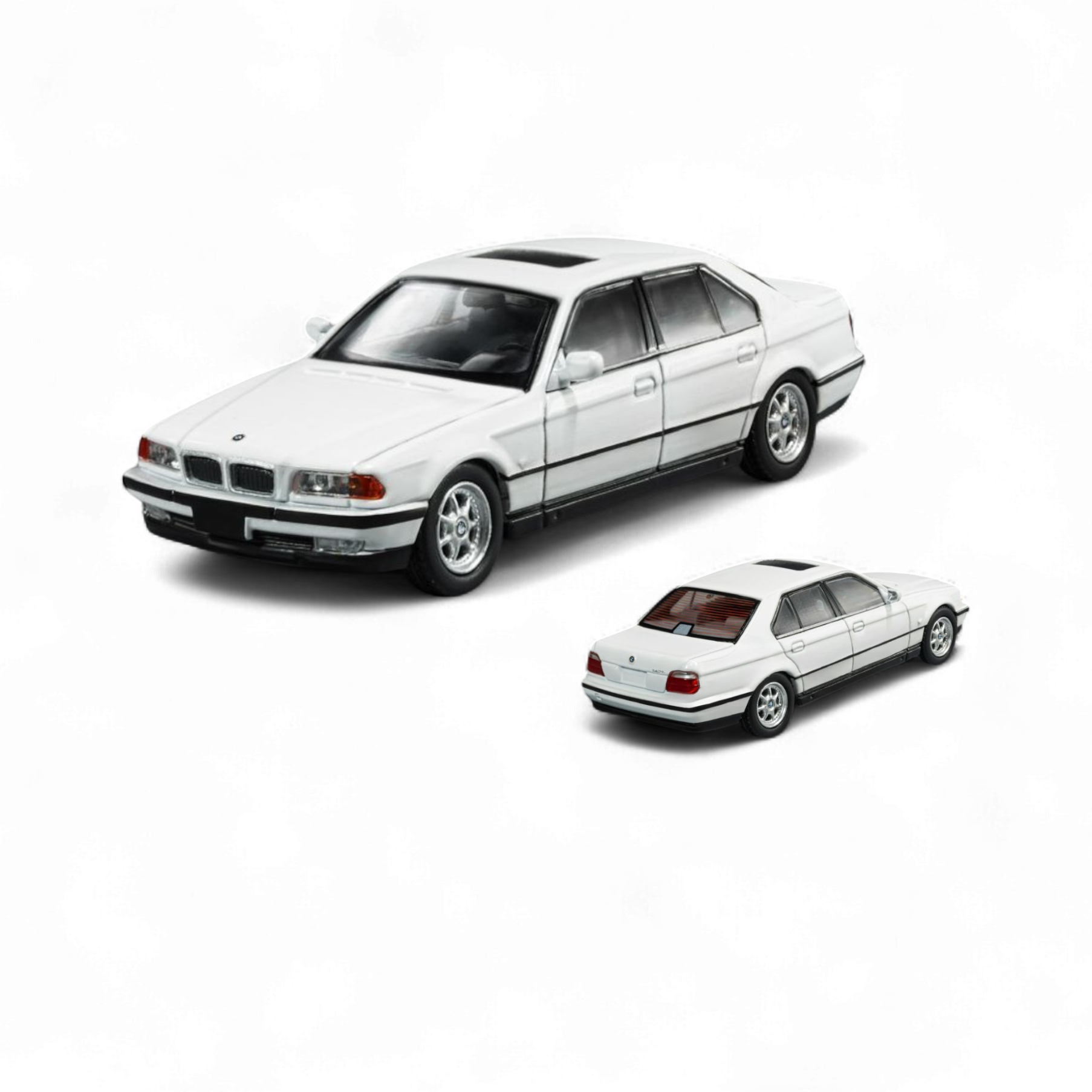 BMW E38 740iL 7-Series in White 1:64 by DCM 