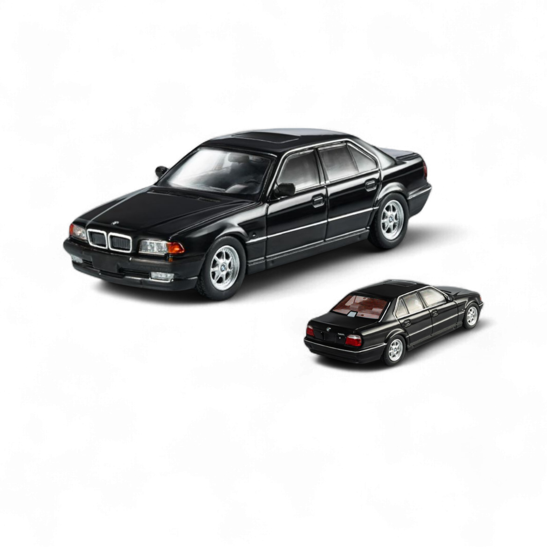 BMW E38 740iL 7-Series in Black 1:64 by DCM 