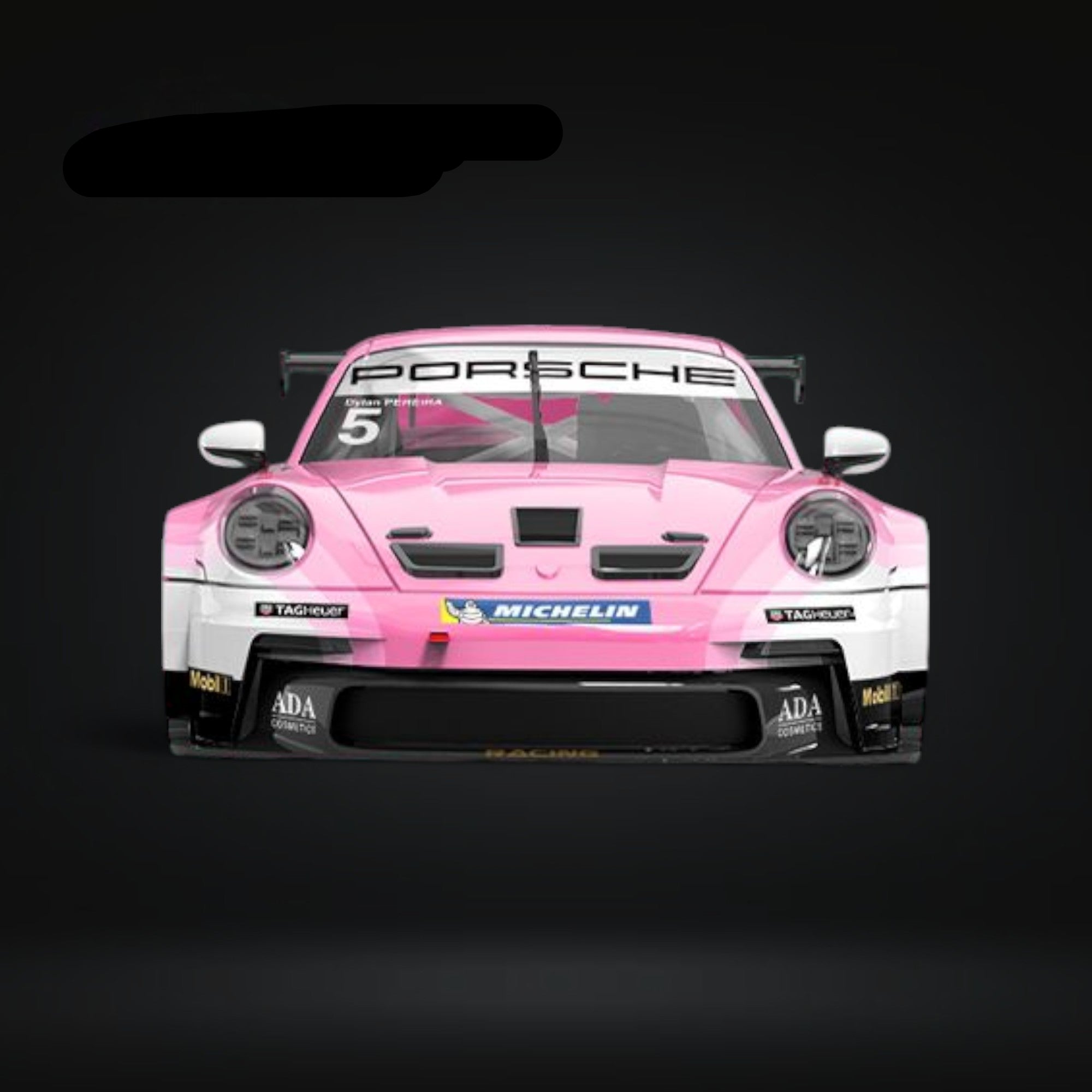 Porsche 911 GT3 Cup-Yonda BWT Pink livery w/ figure 1:64 by ModernArt 4