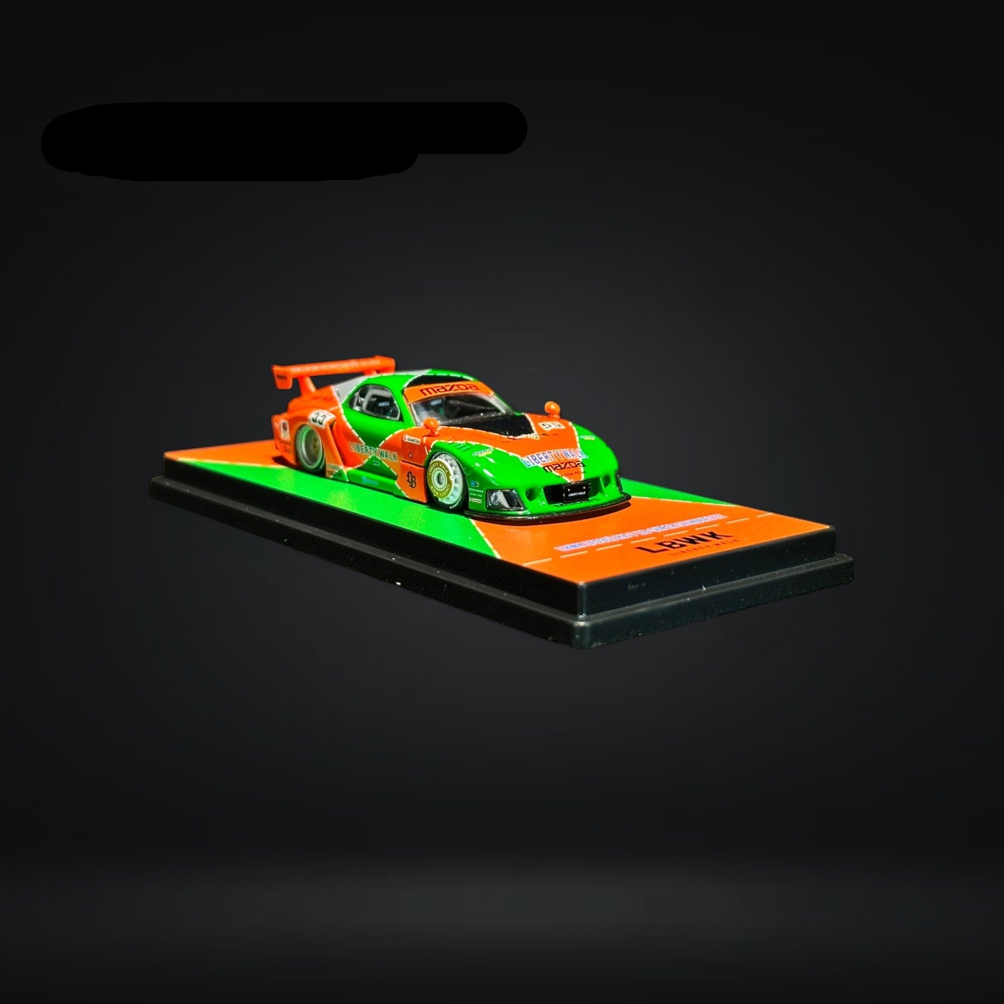 Mazda RX-7 LBWK FD3S Orange/Green MDX 24' 1:64 IN64-LBWK-RX7-04 by