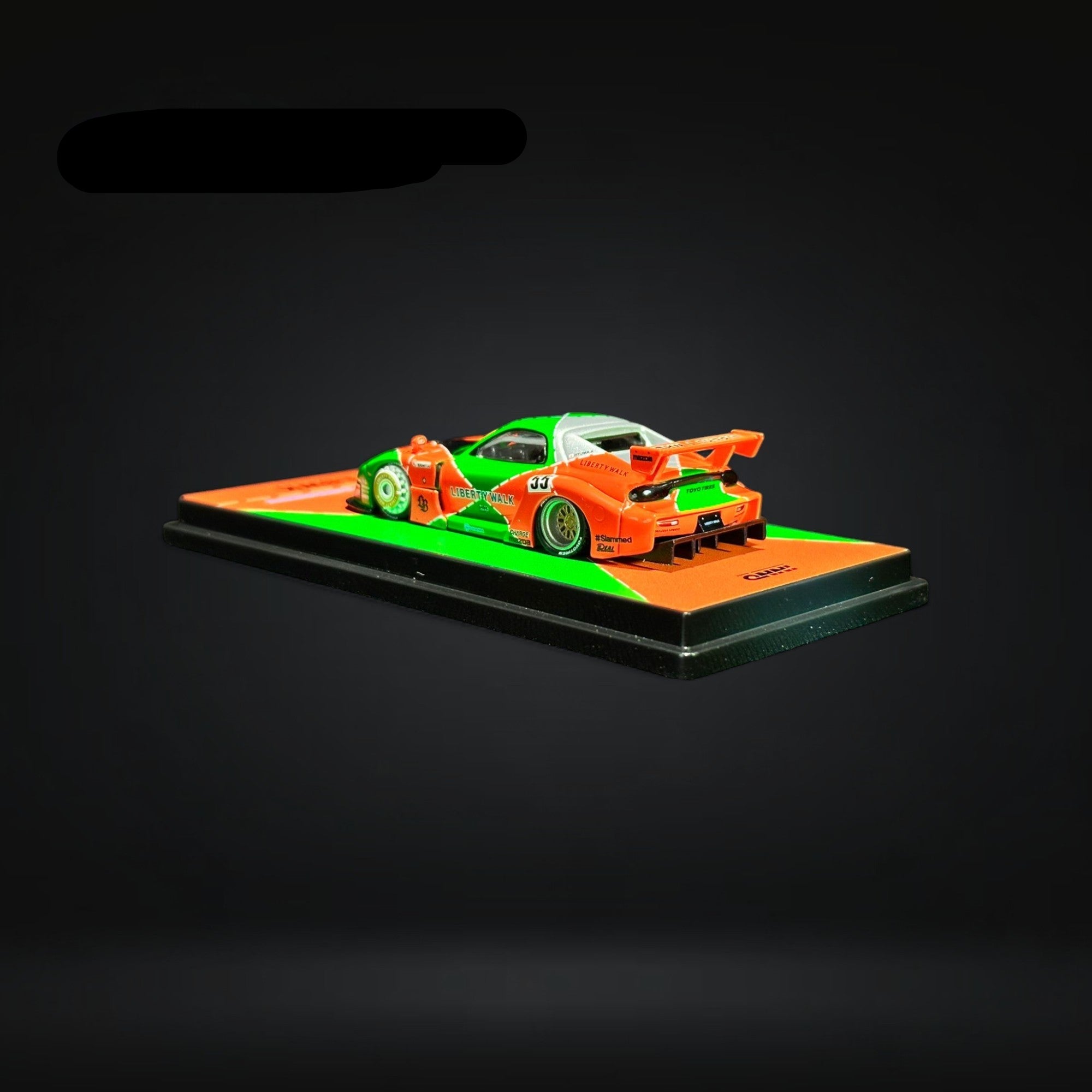 Mazda RX-7 LBWK FD3S Orange/Green MDX 24' 1:64 IN64-LBWK-RX7-04 by