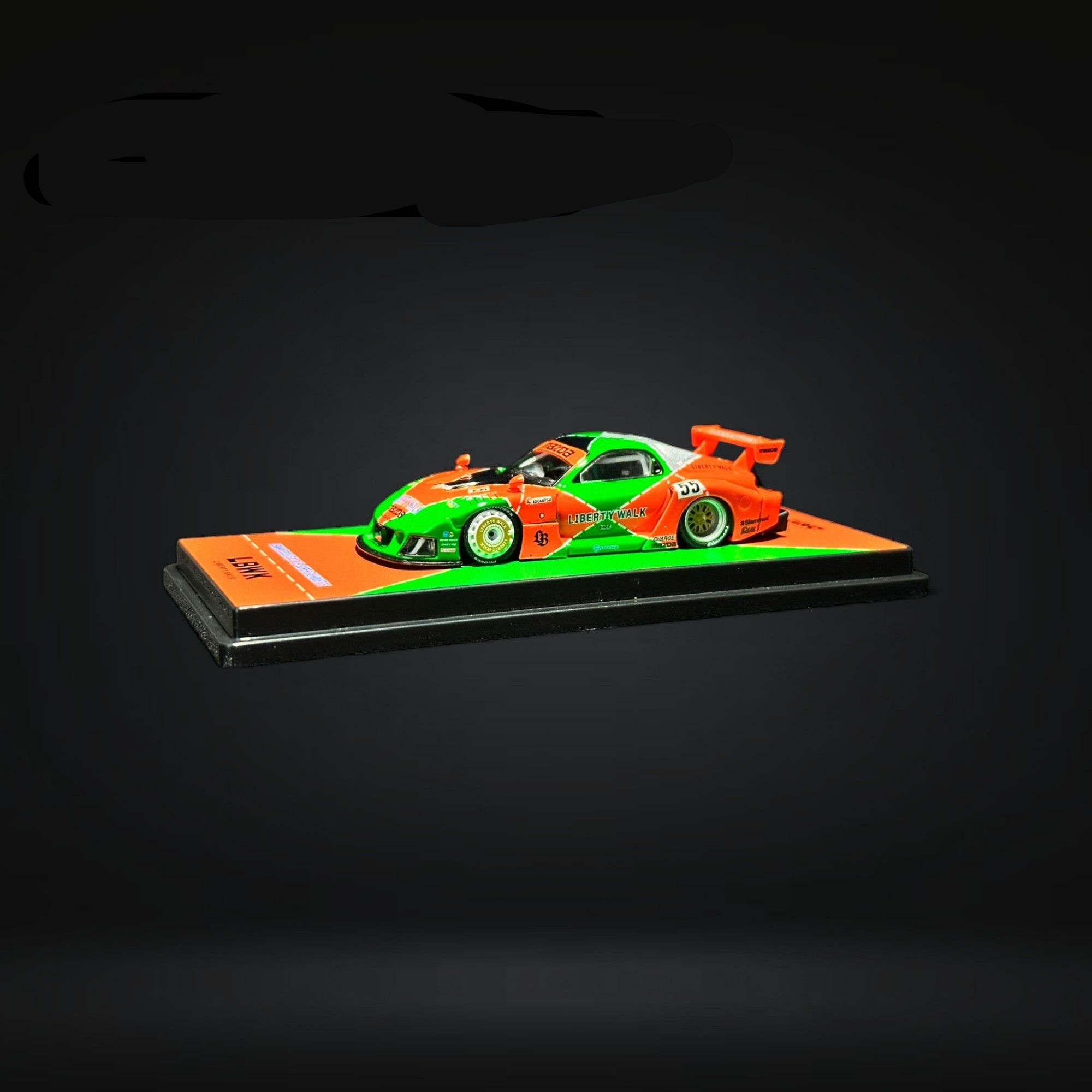 Mazda RX-7 LBWK FD3S Orange/Green MDX 24' 1:64 IN64-LBWK-RX7-04 by
