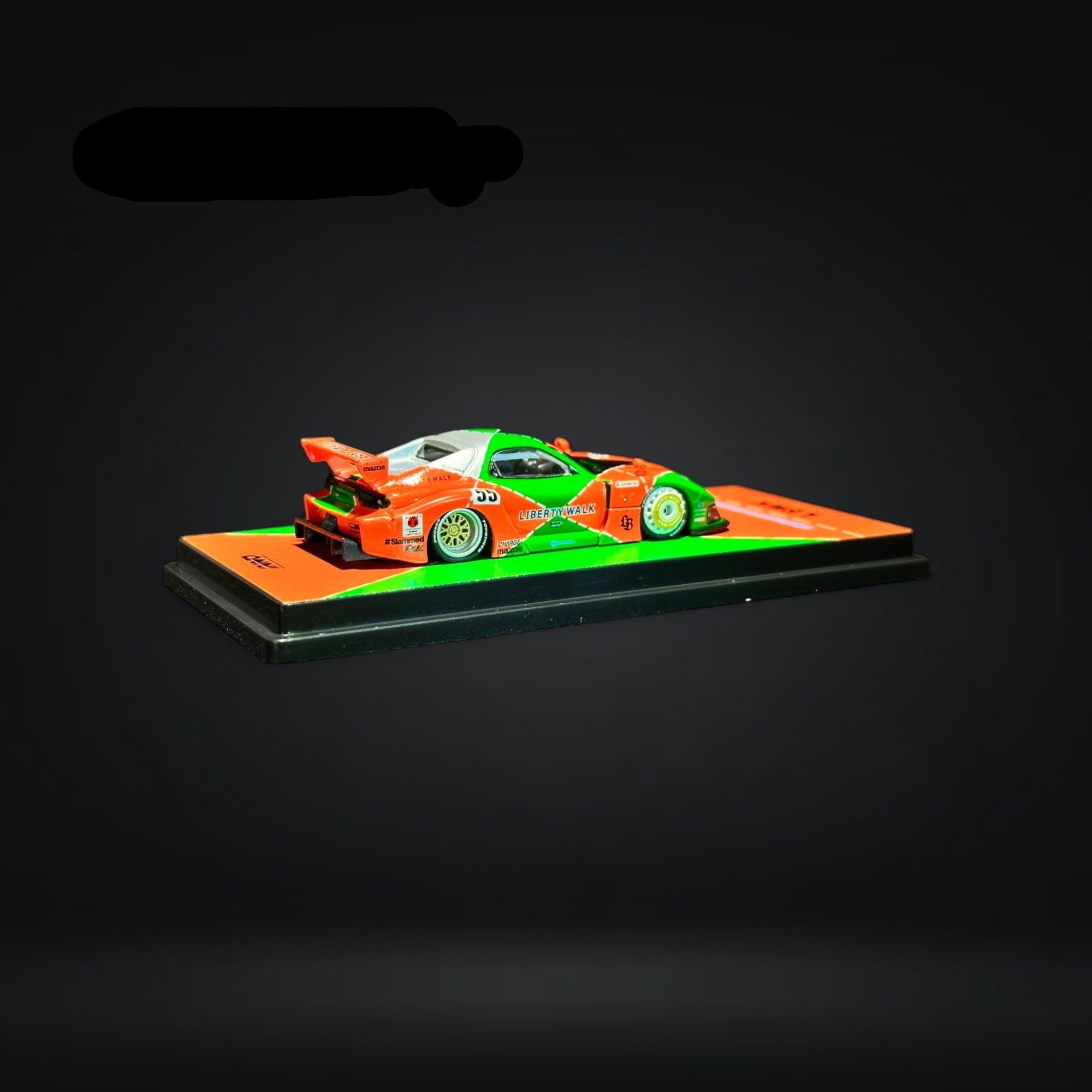 ミニカー Inno64 1/64 LBWK Liberty walk RX-7 FD3S INNO64 1/64 LBWK RX7 (FD3S) LB-SUPER SILHOUETTE – Orange/Green