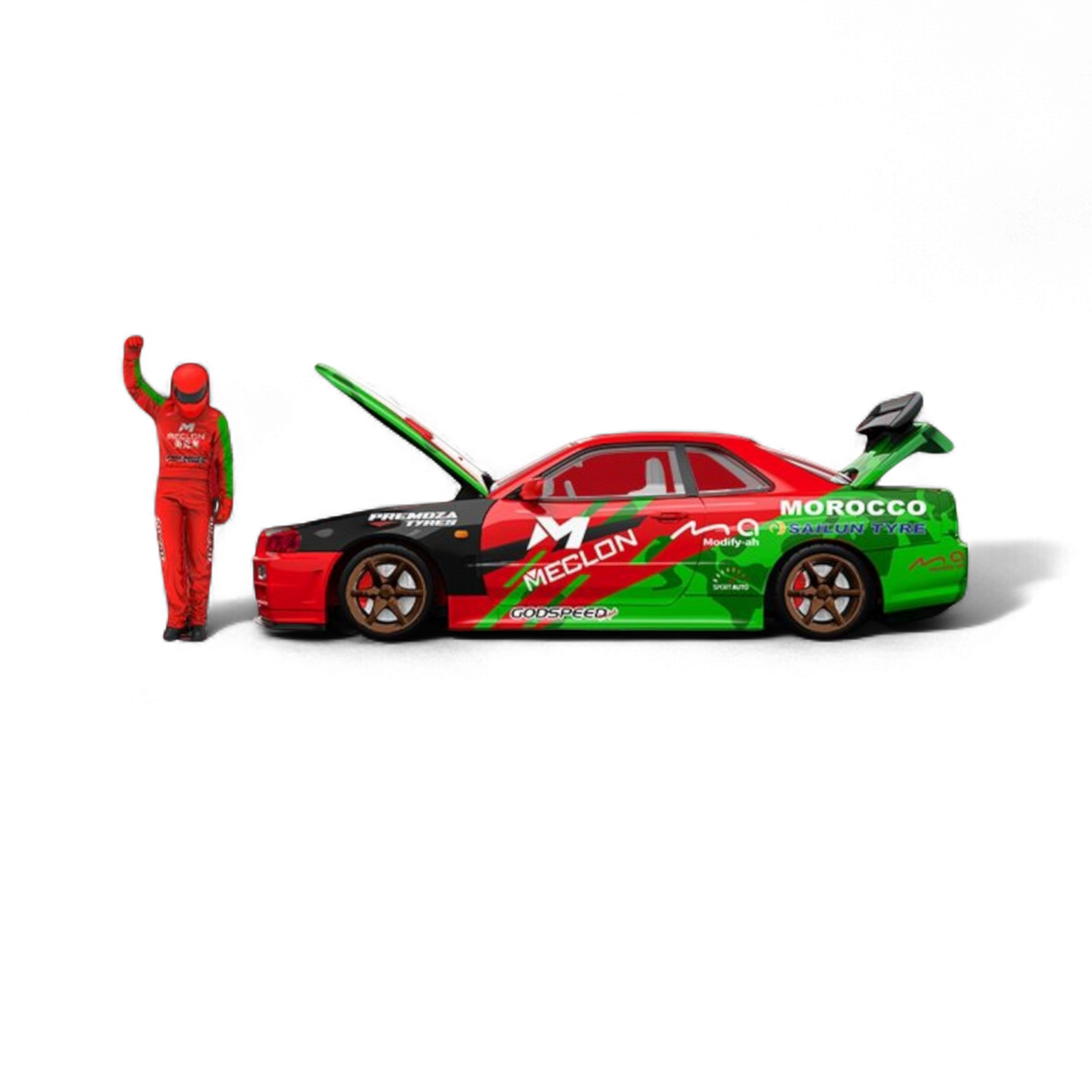 Nissan Skyline GT-R R34 MECLON Figure Version 1:64 by TimeMicro & MECLON 3