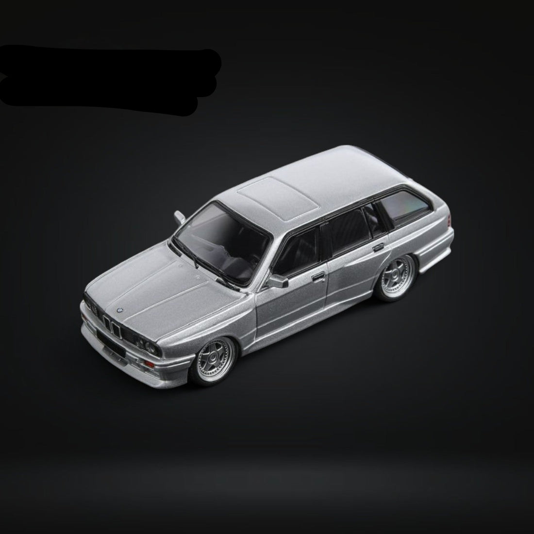 BMW E30 Touring Wagon in Argent Grey w/ Openable Hood 1:64 by Mortal 3