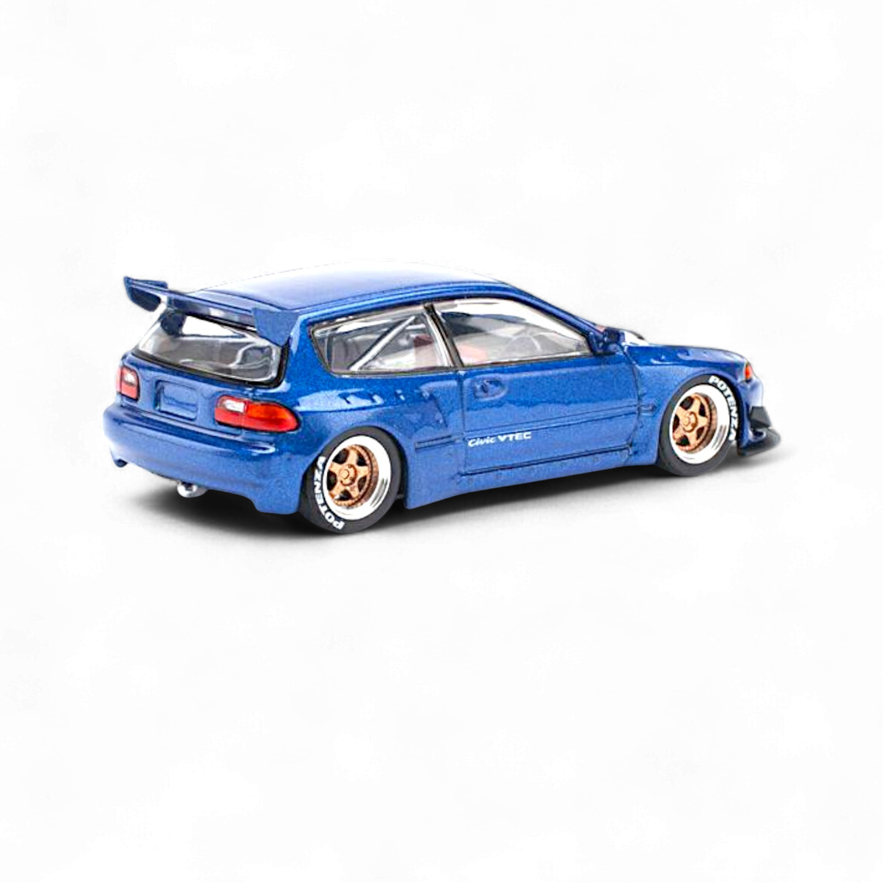 Pandem Civic EG6 Metallic Blue w/ Openable hood 1:64 by Pop Race  3