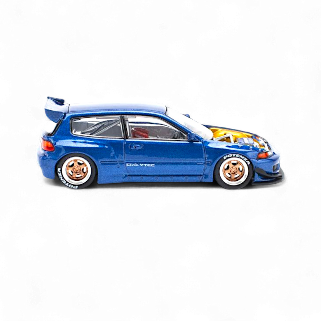 Pandem Civic EG6 Metallic Blue w/ Openable hood 1:64 by Pop Race  4