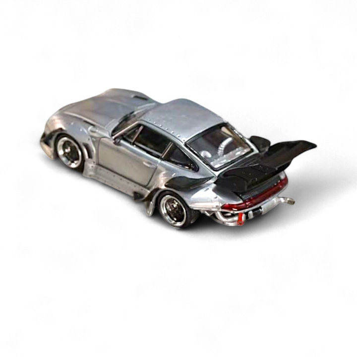 Porsche RWB 993 Raw Varnish Color High Wing 1:64 by Street Weapon  2