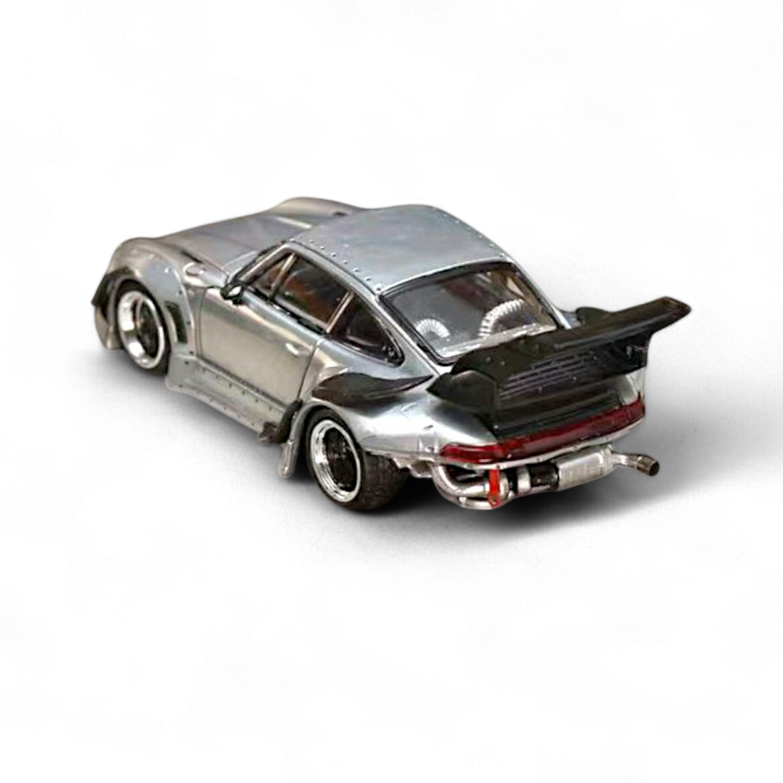 Porsche RWB 993 Raw Varnish Color High Wing 1:64 by Street Weapon  3
