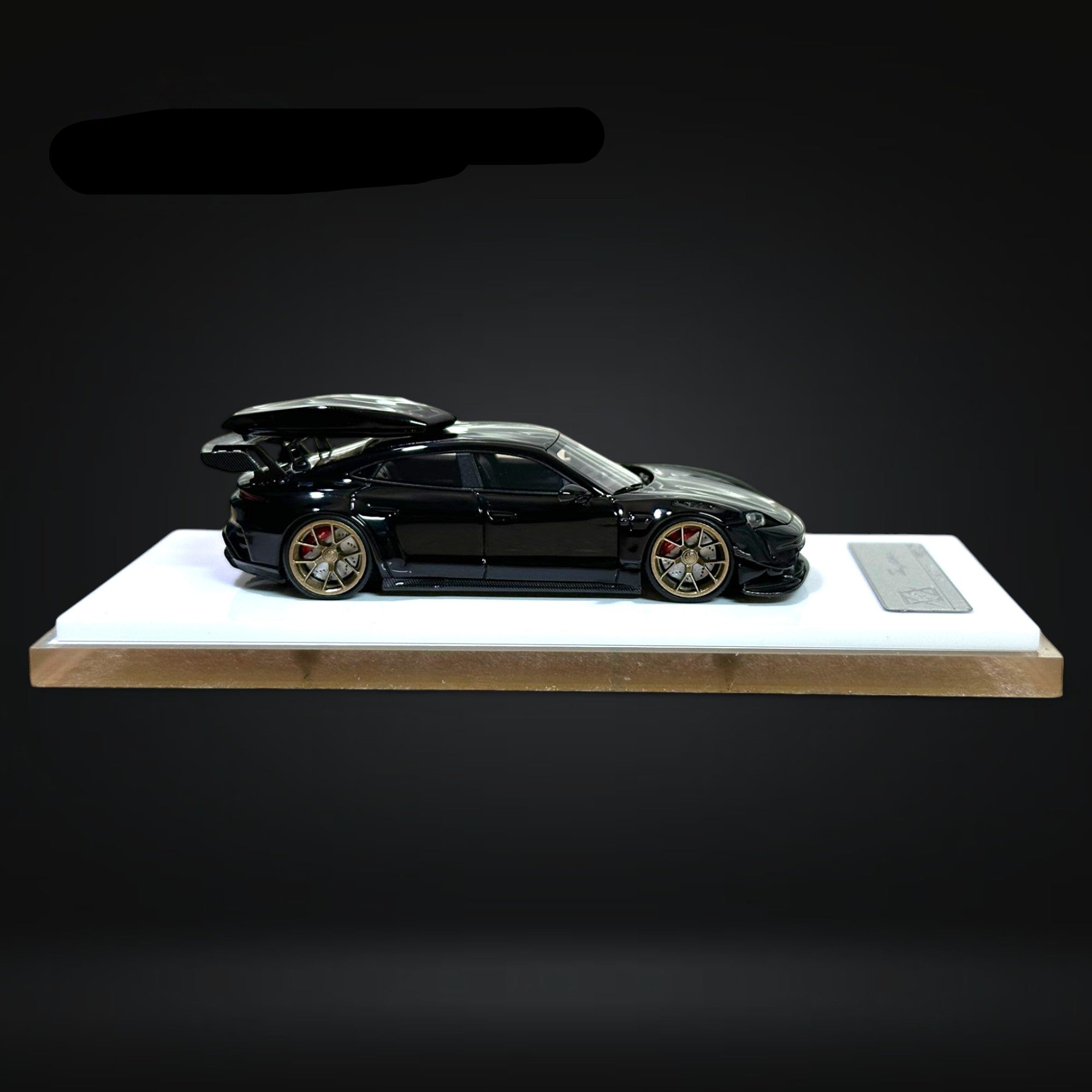 Porsche X Zephyr Designz Taycan in Black with Roof Box 1:64 by Error404 - 8