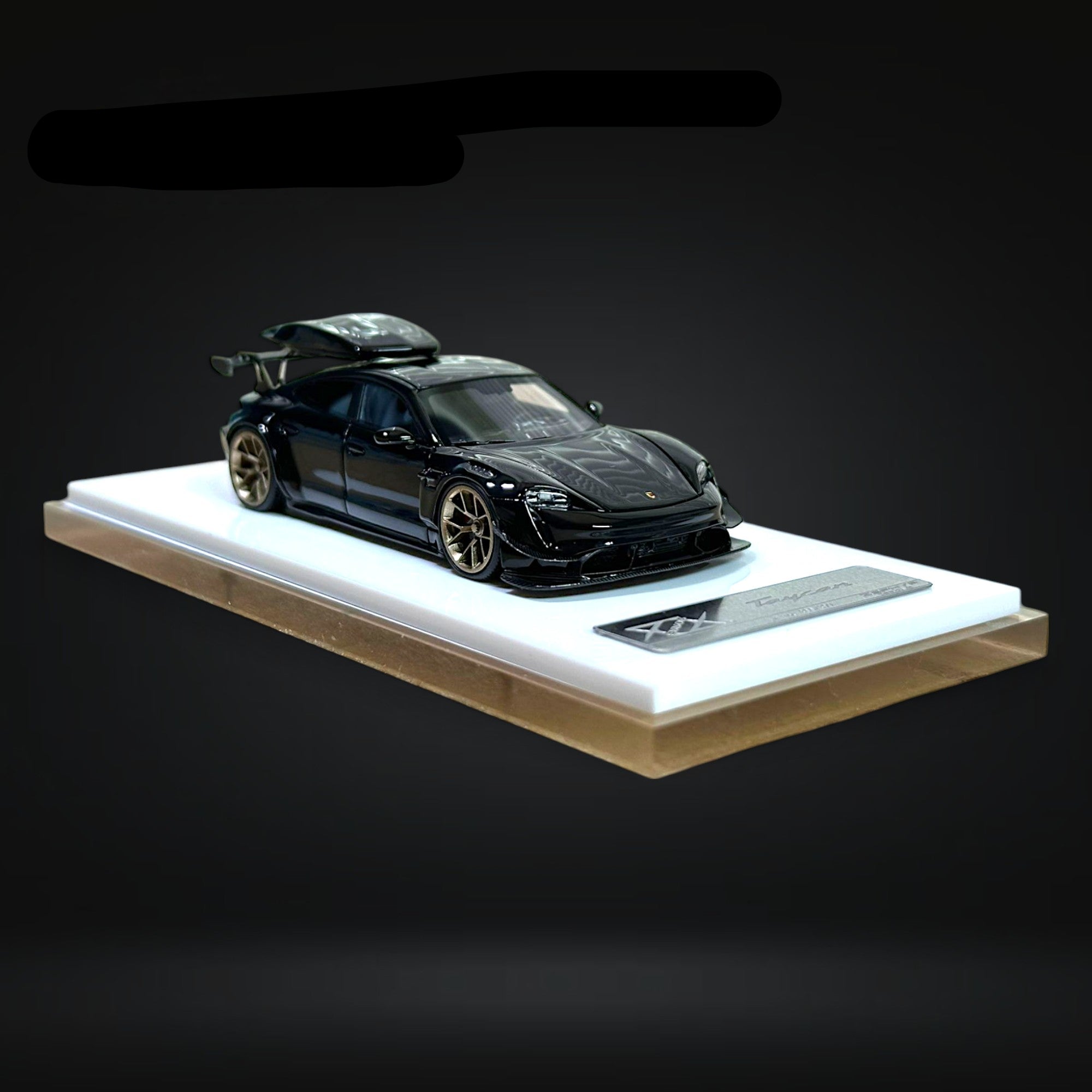 Porsche X Zephyr Designz Taycan in Black with Roof Box 1:64 by Error404 - 9
