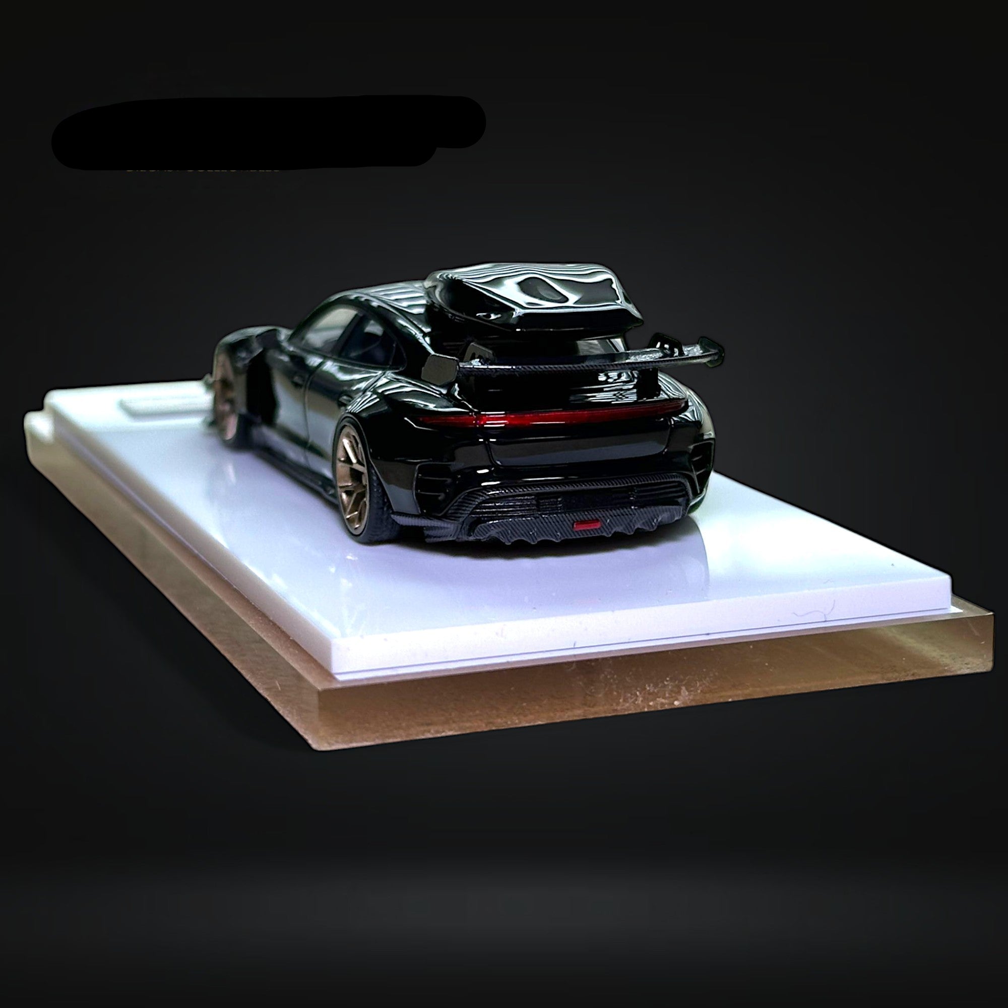 Error 404 1:64 Porsche Taycan ZEPHYR Black Color resin model