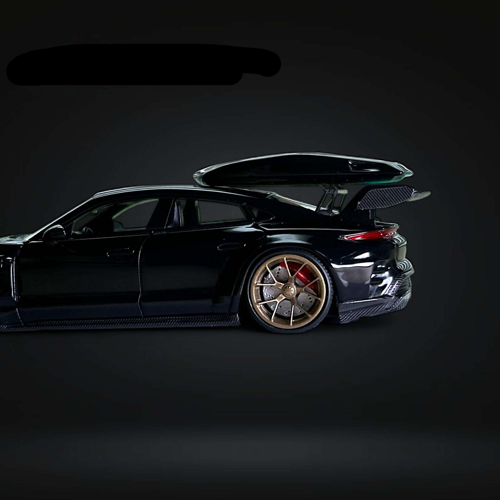 Porsche X Zephyr Designz Taycan in Black with Roof Box 1:64 by Error404 - 6