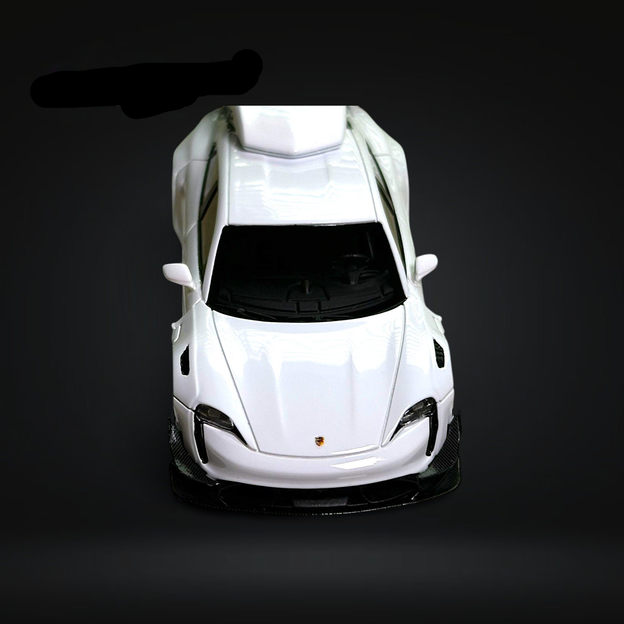 Porsche X Zephyr Designz Taycan in White with Roof Box 1:64 by