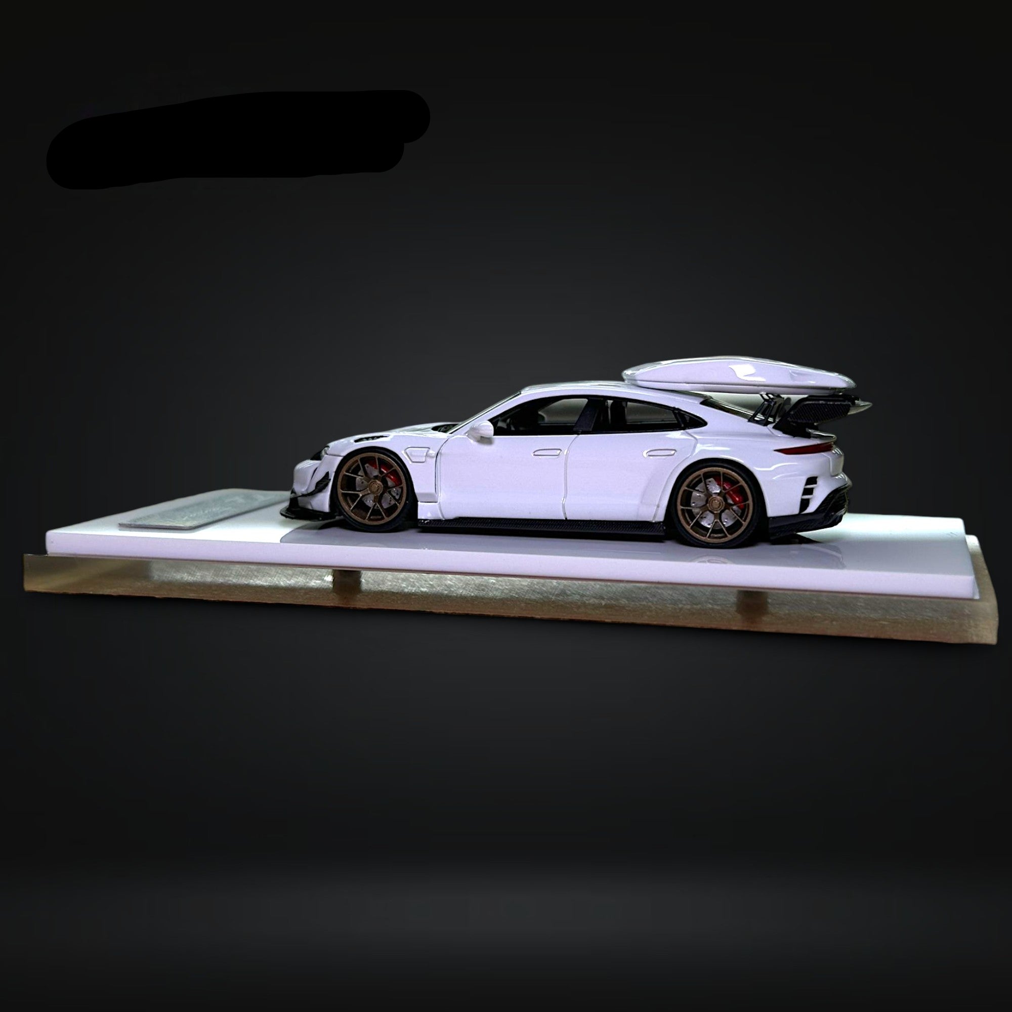 Porsche X Zephyr Designz Taycan in White with Roof Box 1:64 by Error404 7