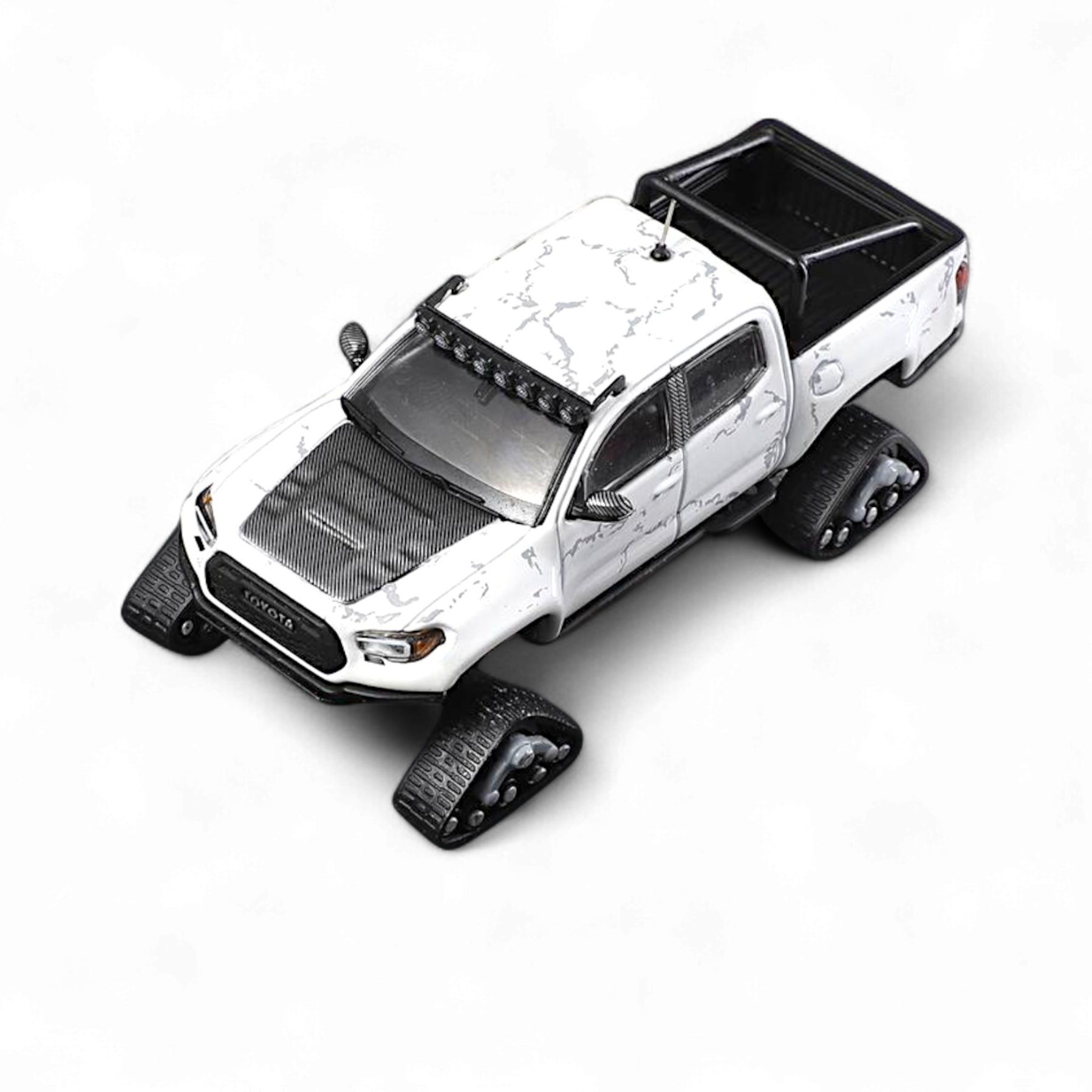 Toyota TACOMA SNOW VERSION in White & 3PMSF Tires 1:64 by GCD 2