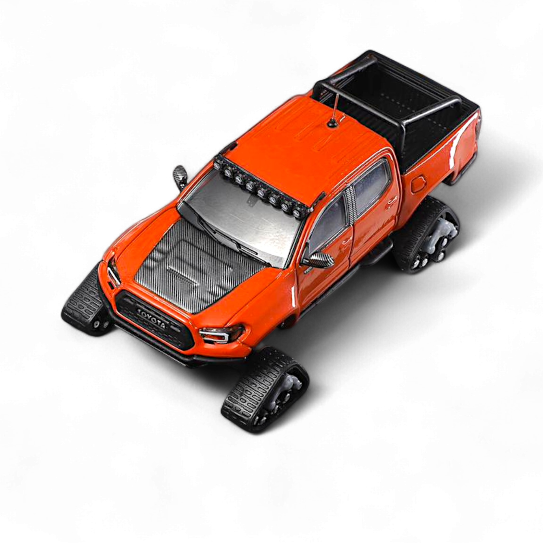 Toyota TACOMA in Orange Red & 3PMSF Tires 1:64 by GCD 4