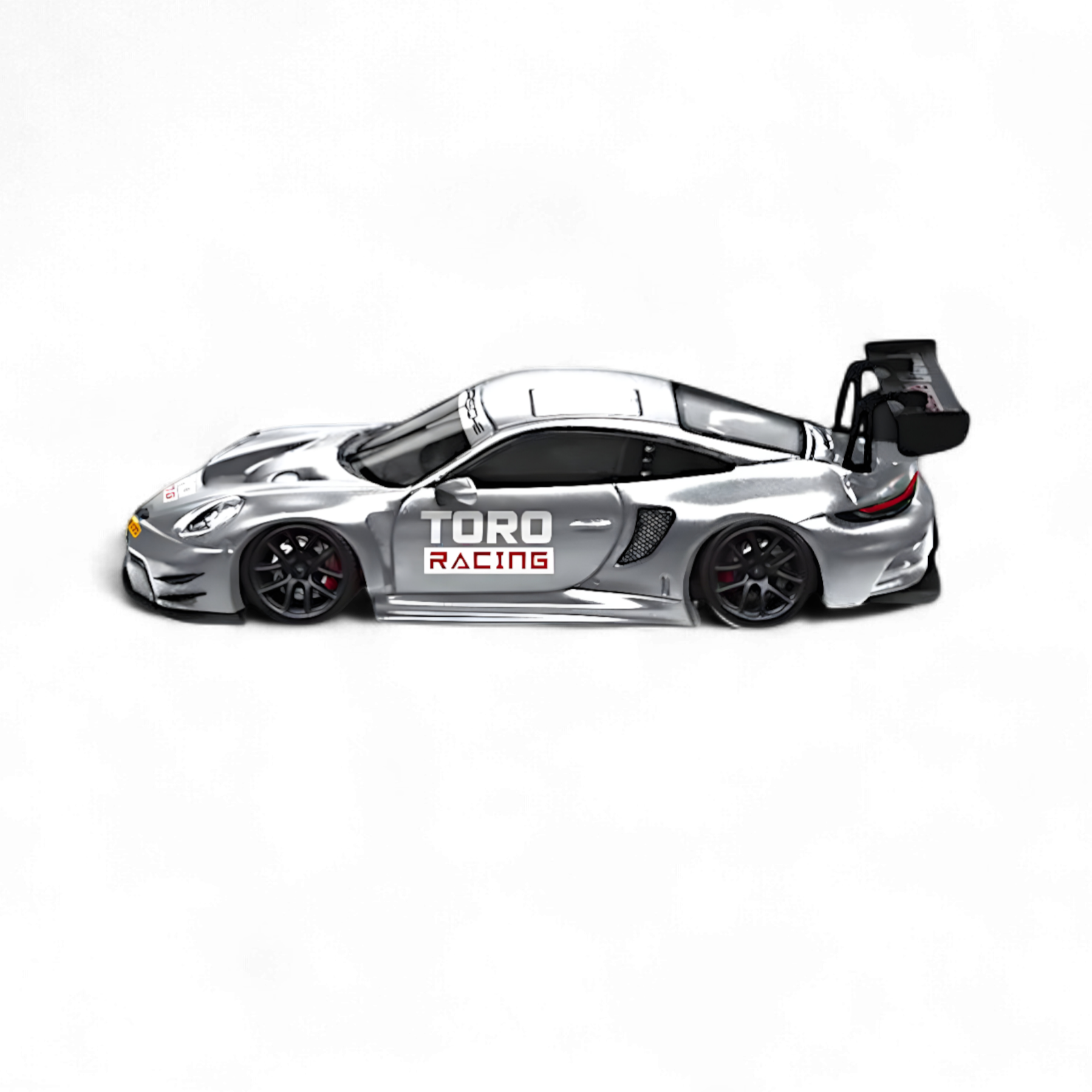 Porsche 911 GT3 Matte Silver Racing 1:64 by STAR RACE 2