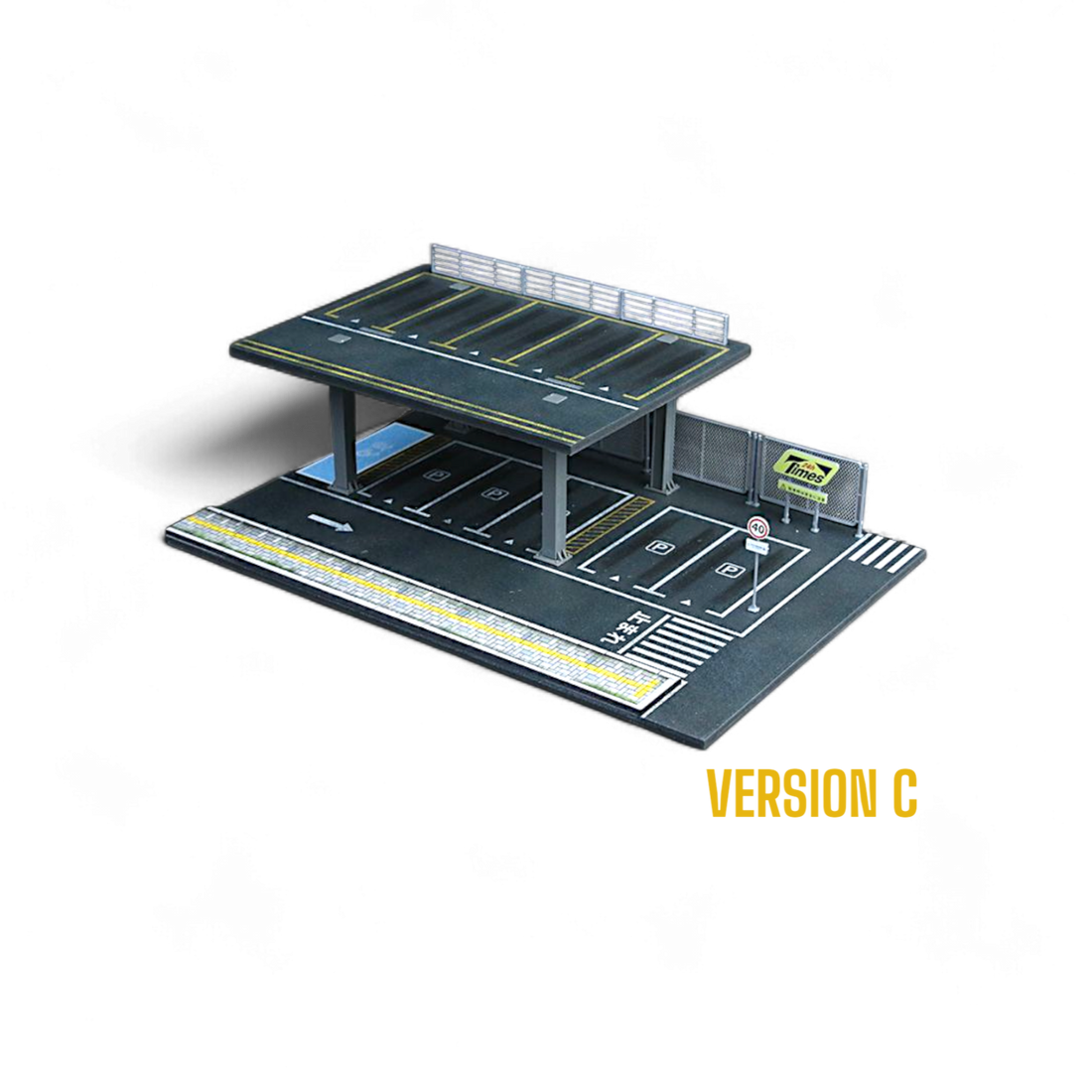 STEEL STRUCTURE PLATFORM PARKING SCENE Version C 1:64 MO923003 by MoreArt 2