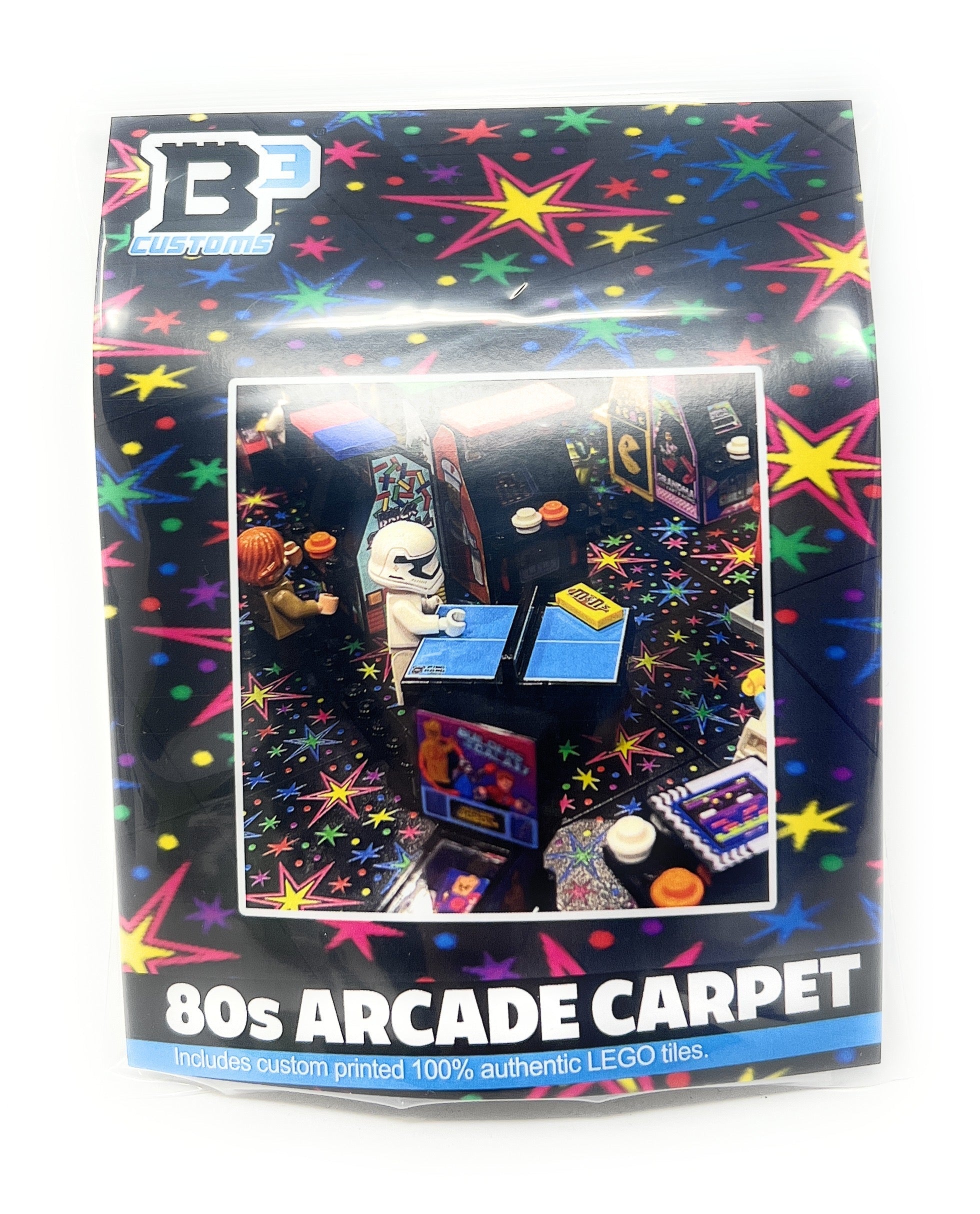 80's Arcade Carpet 6x6 Tiles (Bursts) - Pack of 10 made using LEGO parts 2