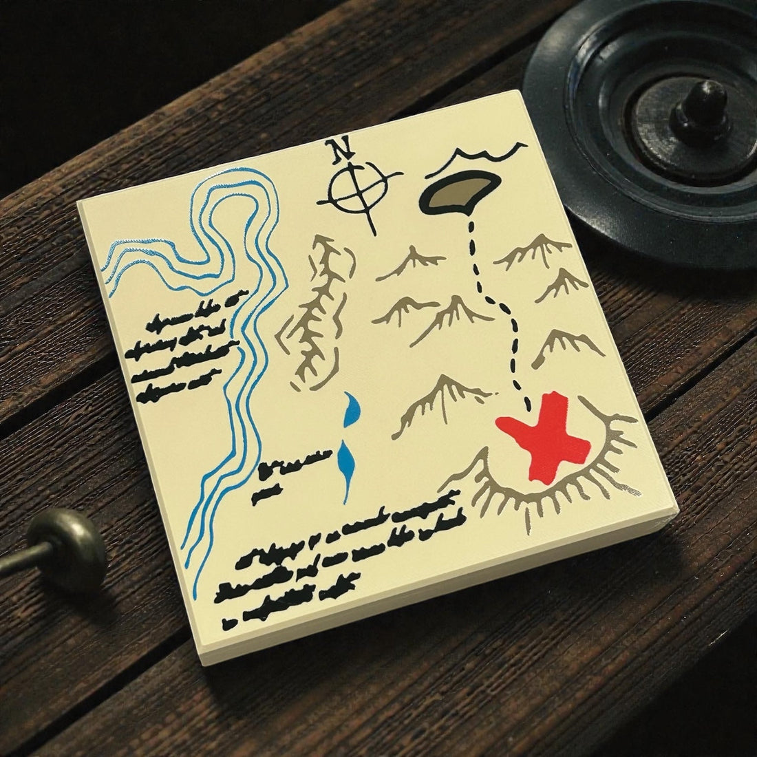 Life-Size Holy Grail, Red X Mountains Treasure Map Tile / Cosplay for Lego 2
