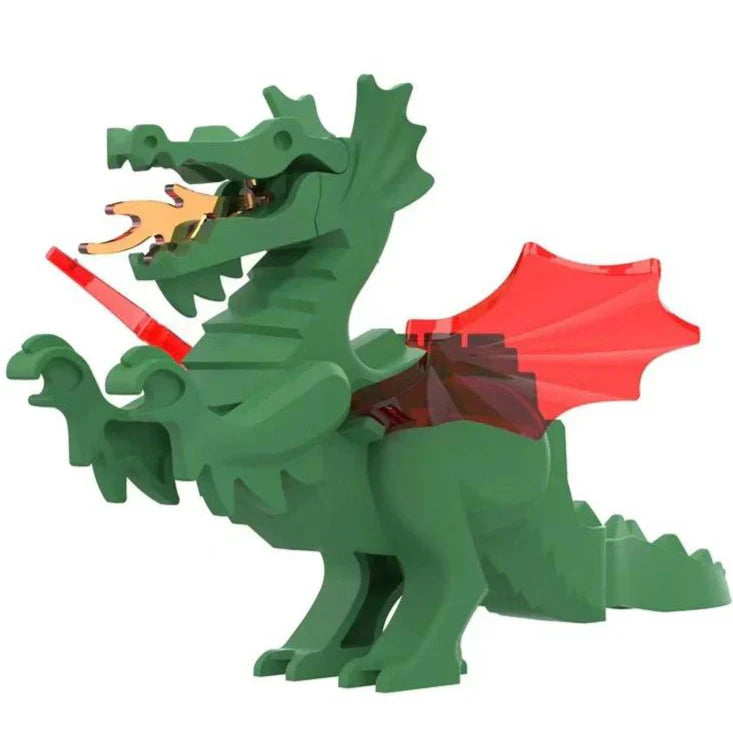 Green Medieval Dragons Minifigure for Lego