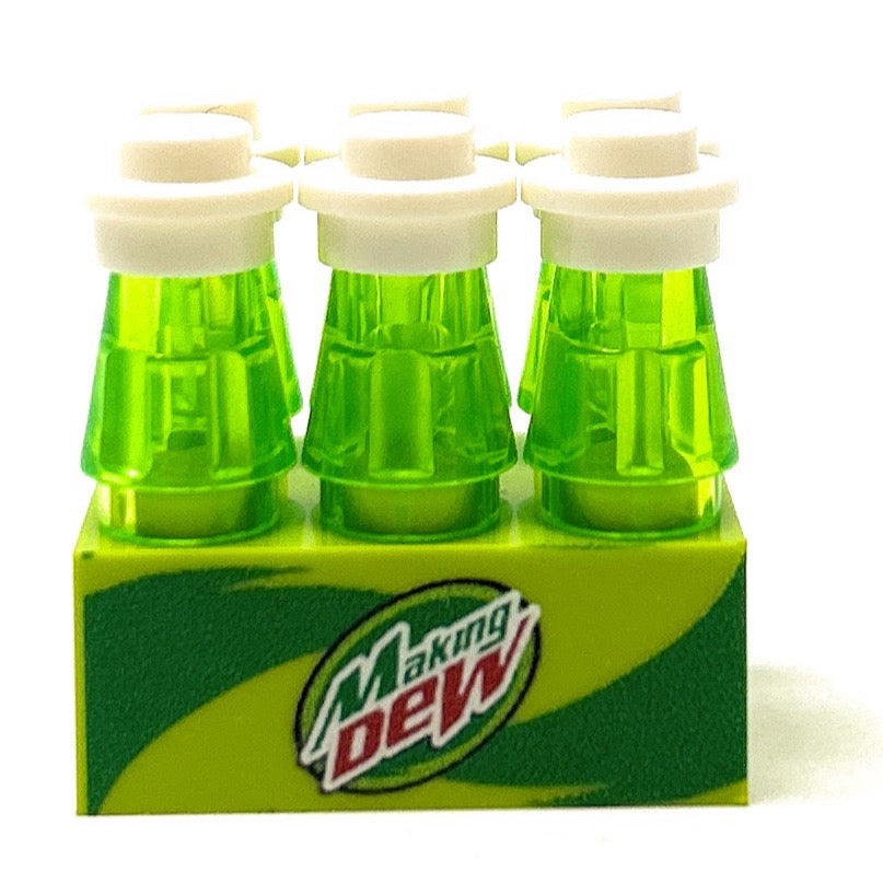 Custom 6-Pack of Making Dew Soda made using LEGO parts - B3 Customs 2