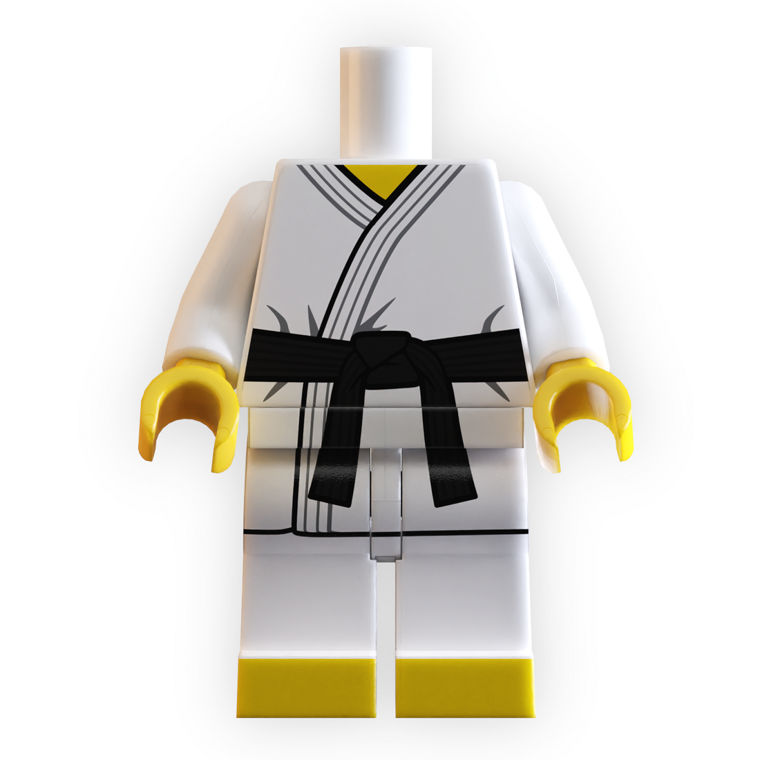 Black belt karate gi LEGO minifigure body