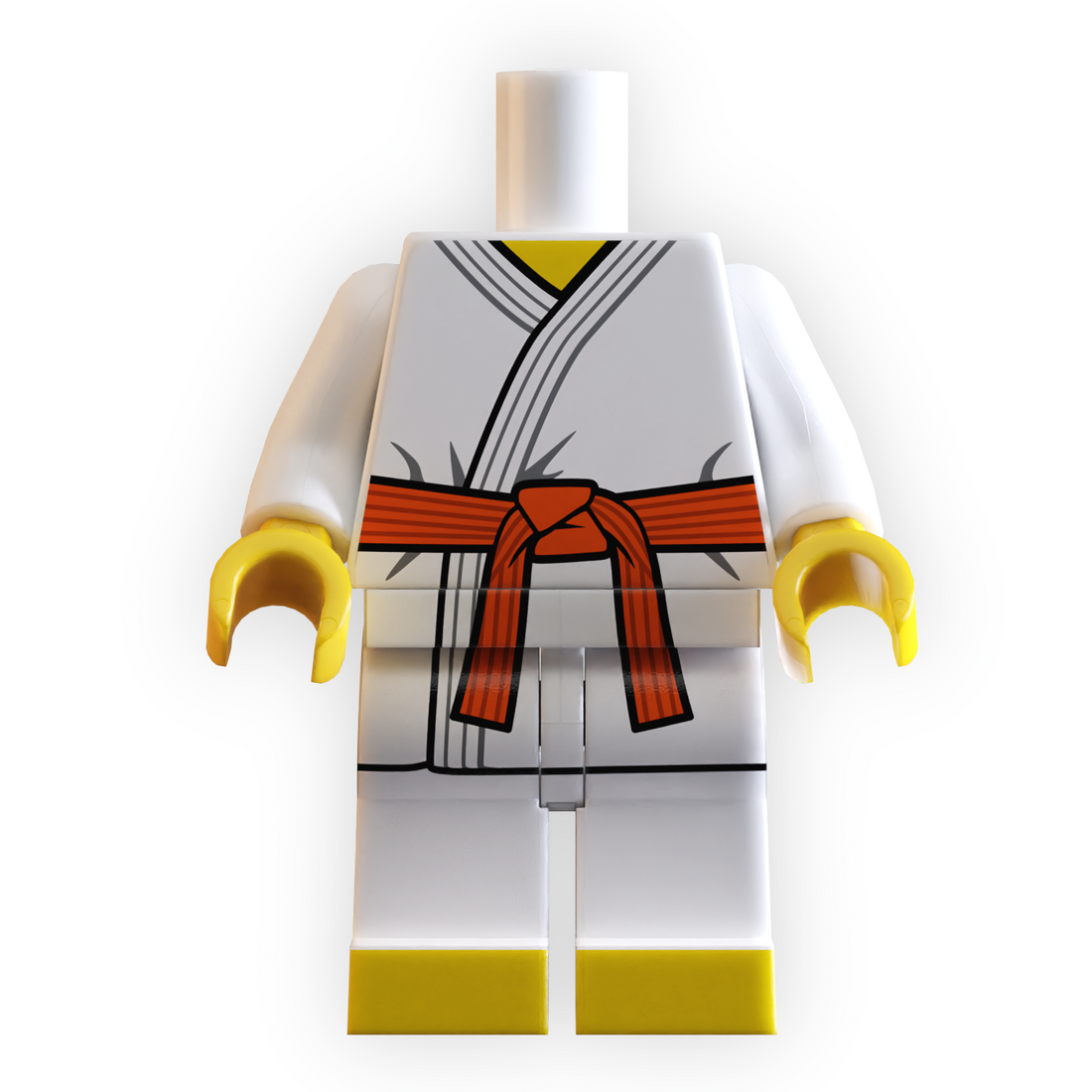 Orange Belt Karate Minifig Body by B3 Customs