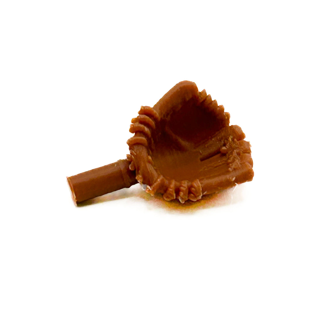 Brown Baseball Glove (Left Hand) for Minifig [3D Printed] for Lego