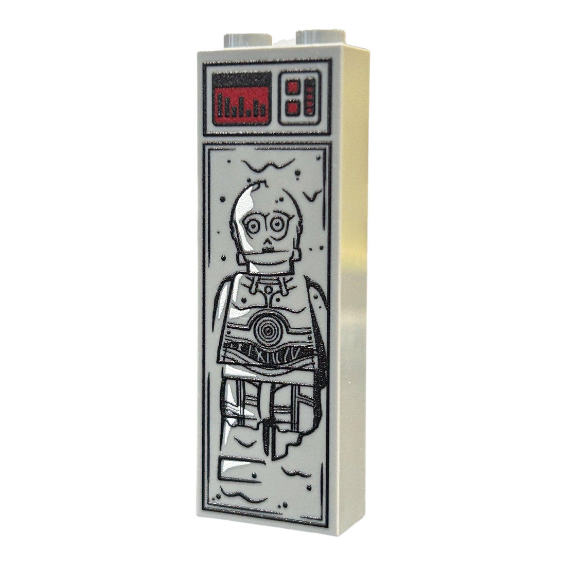 Protocol Droid in Carbonite (1x2x5 Brick) for Lego
